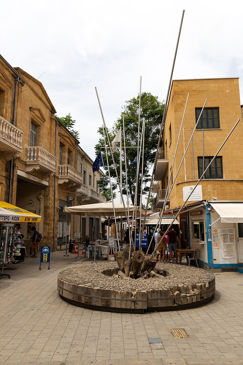 The Ledra Street crossing point in the divided city of Nicosia