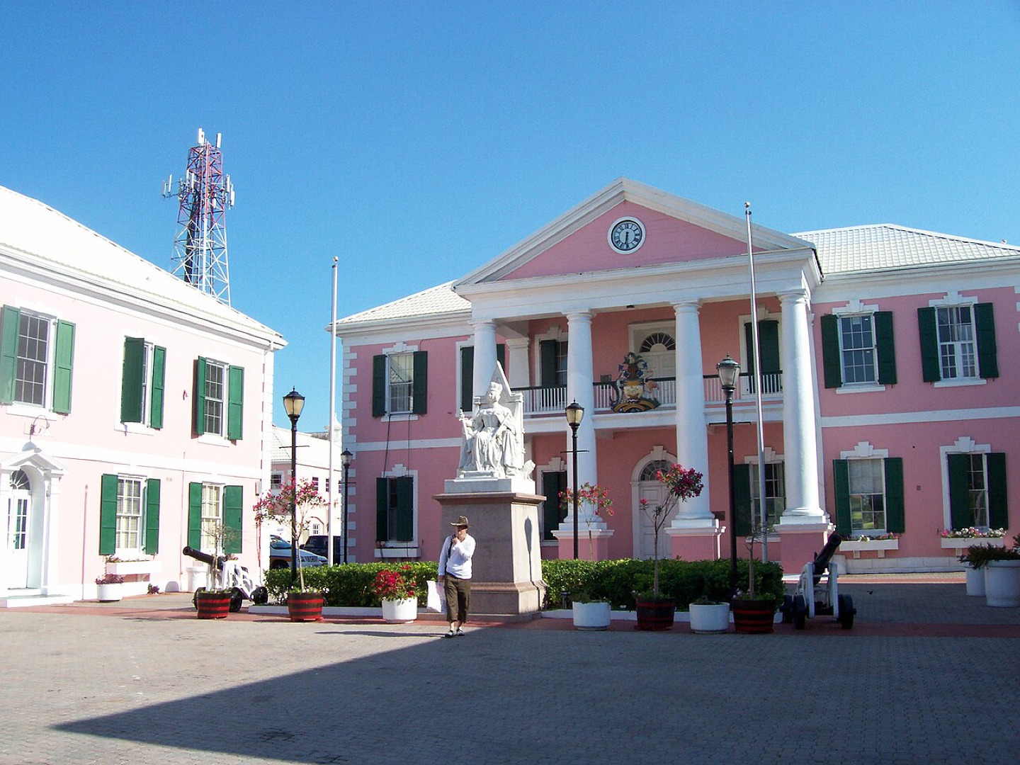 The Parliament buildings in Nassau, Bahamas