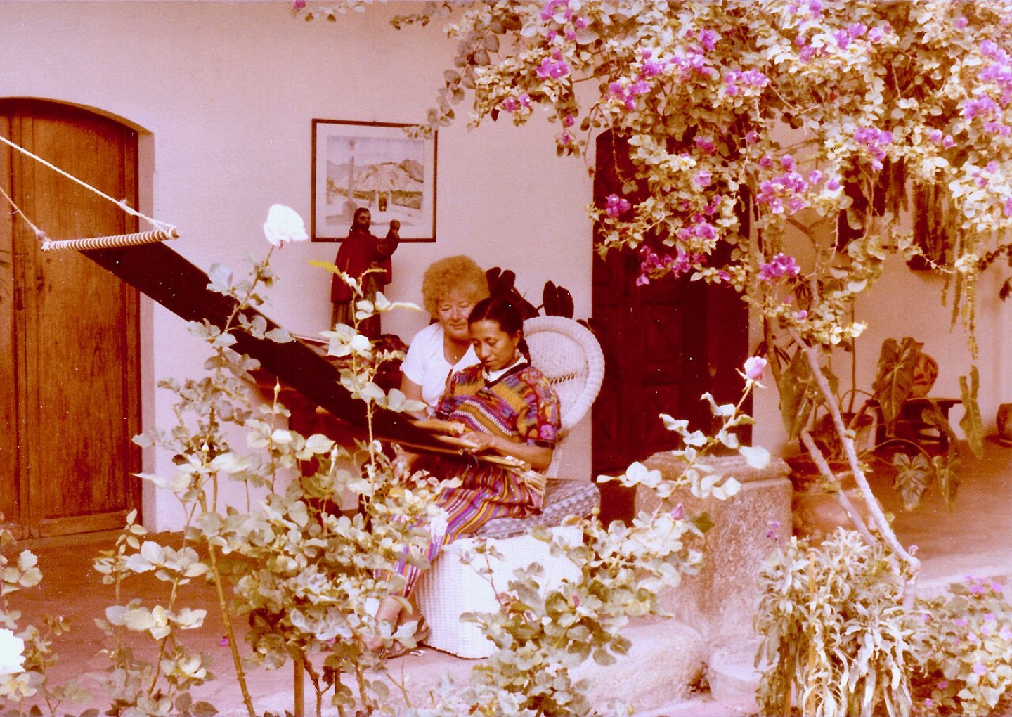 A weaver and student in Antigua Guatemala