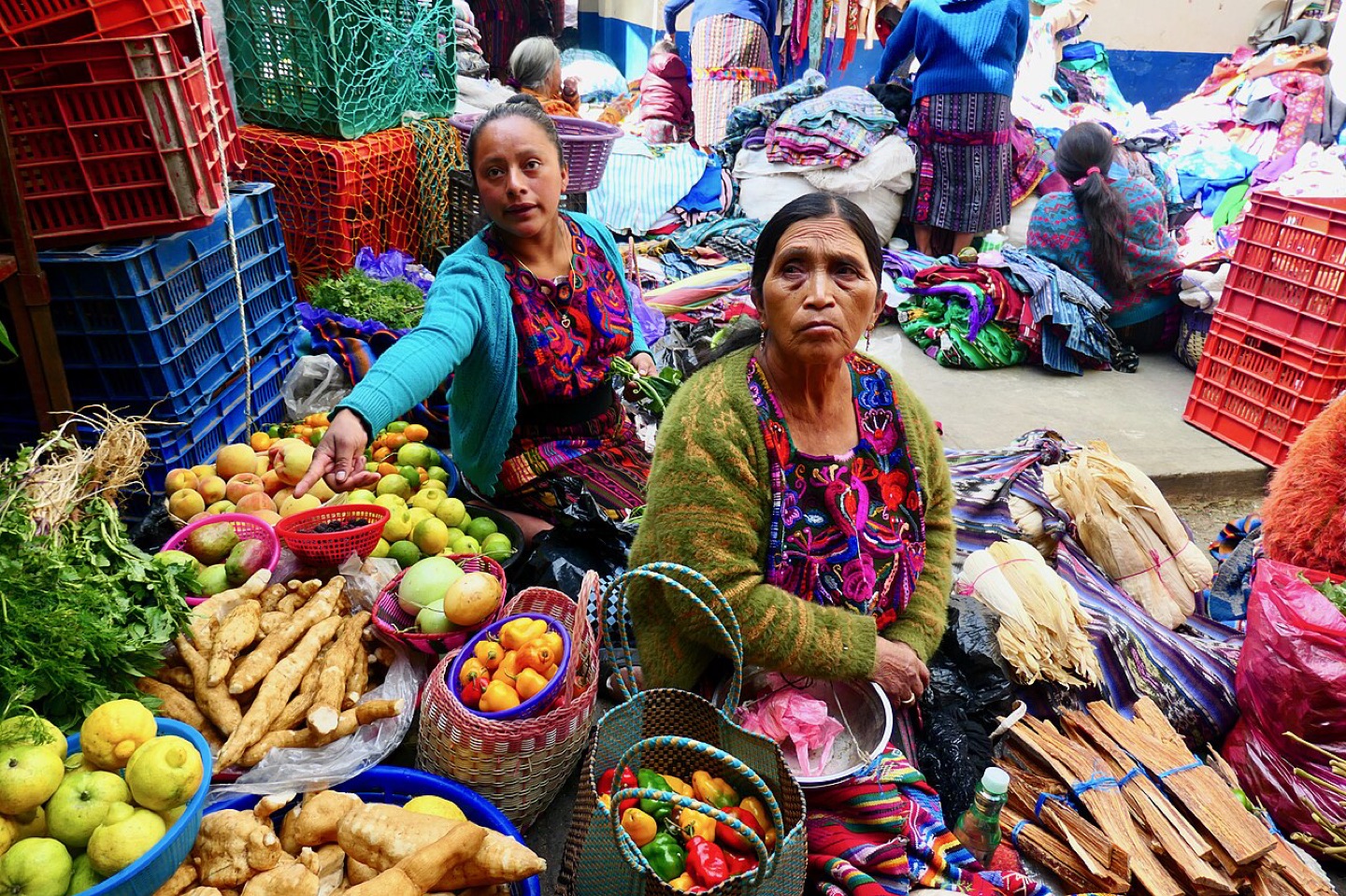 People at the market in Chichicastenango, Guatemala