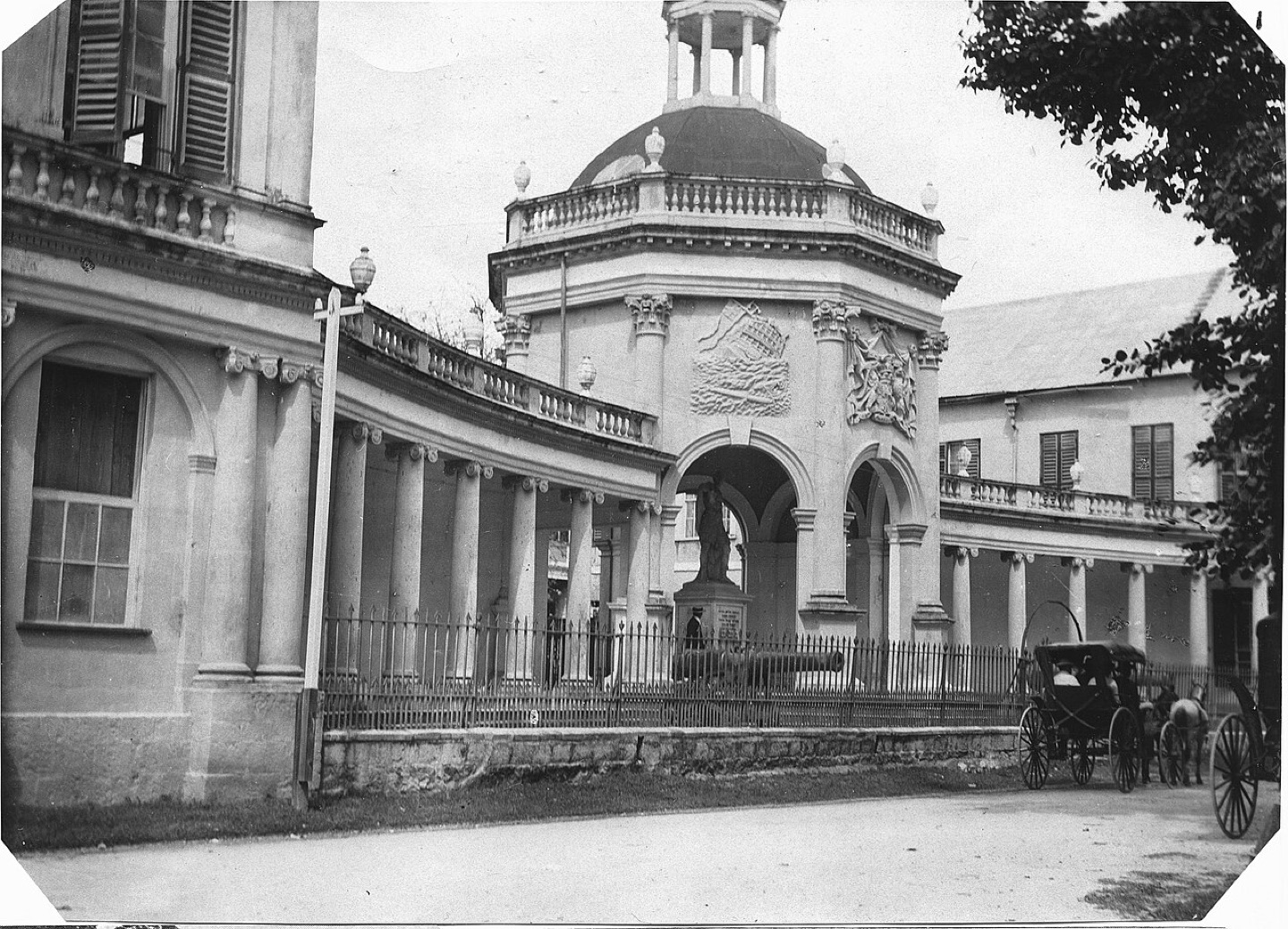 The former Parliament building in Spanish Town, Jamaica, photographed in 1905