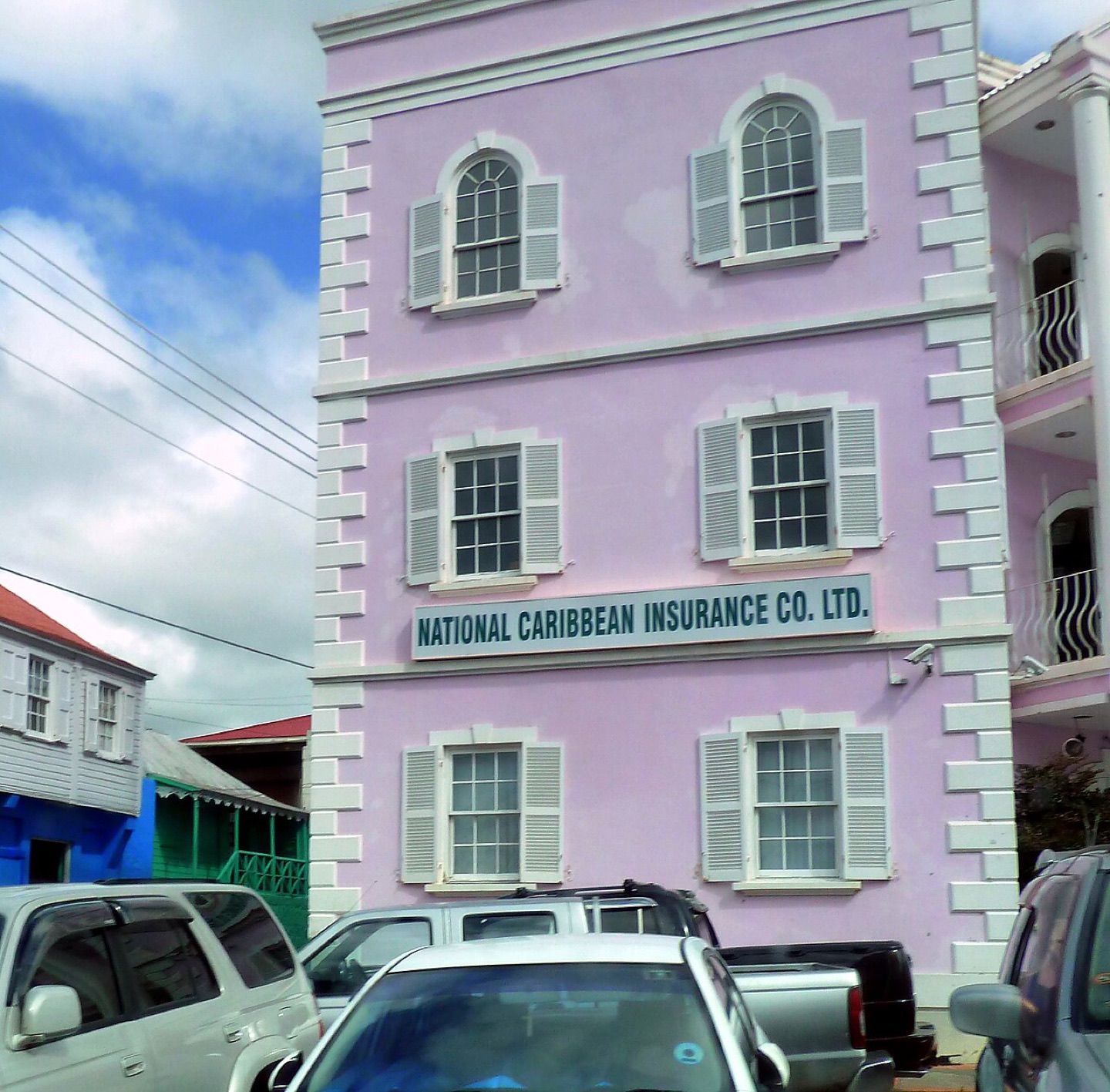 English lettering on Church Street in Basseterre, Saint Kitts