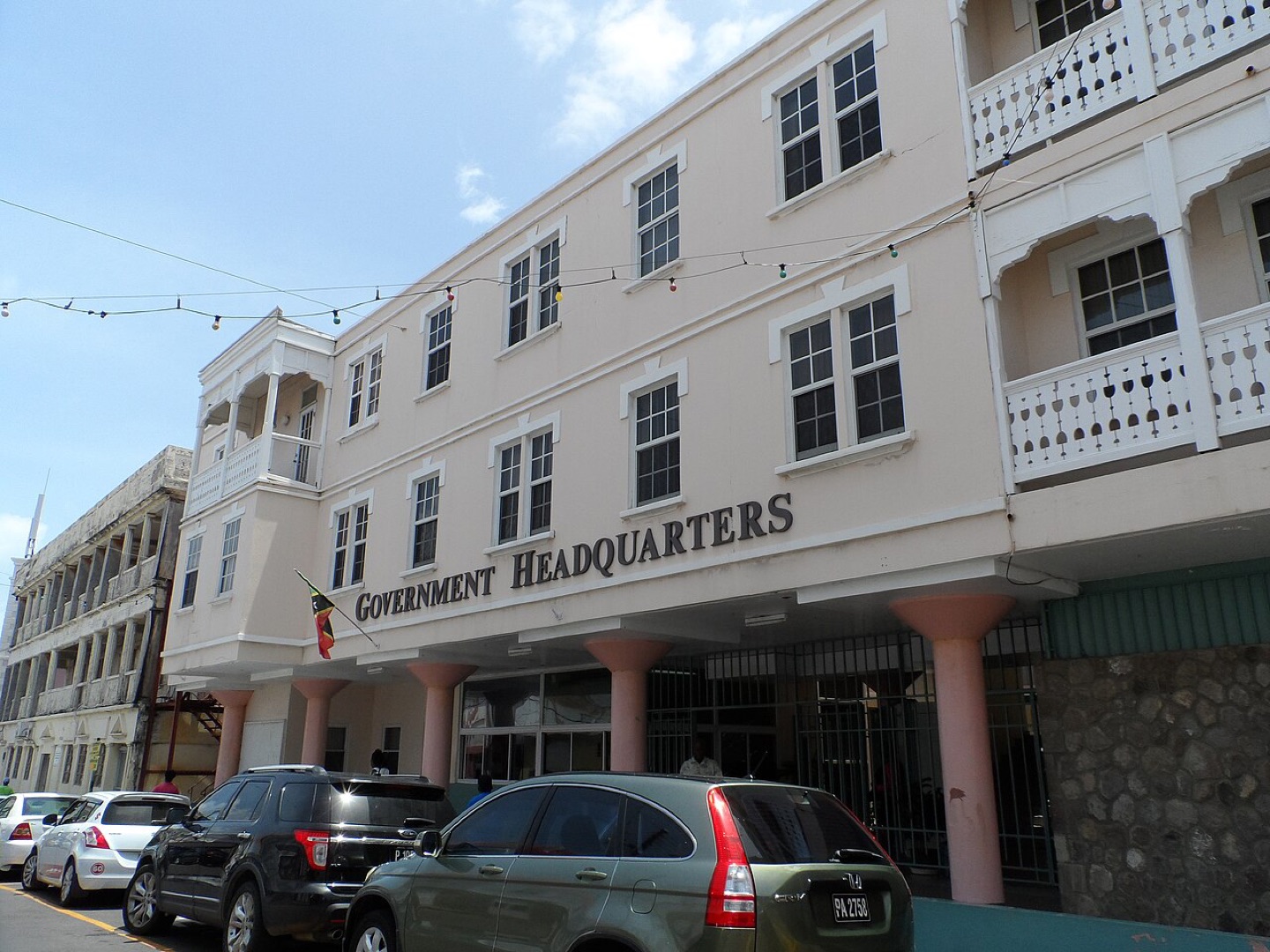 The government headquarters in Basseterre, Saint Kitts