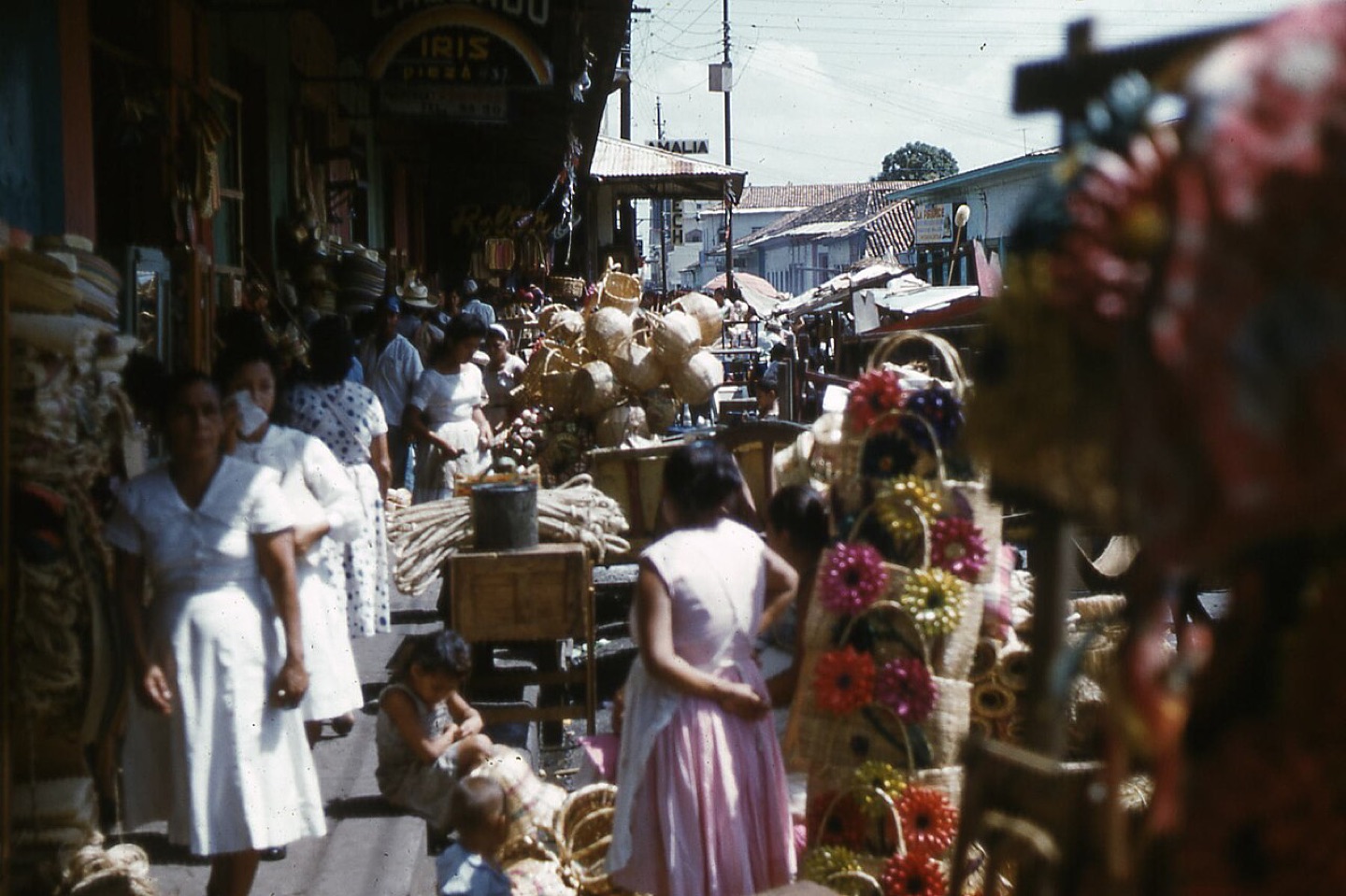 People at a market in Managua, Nicaragua