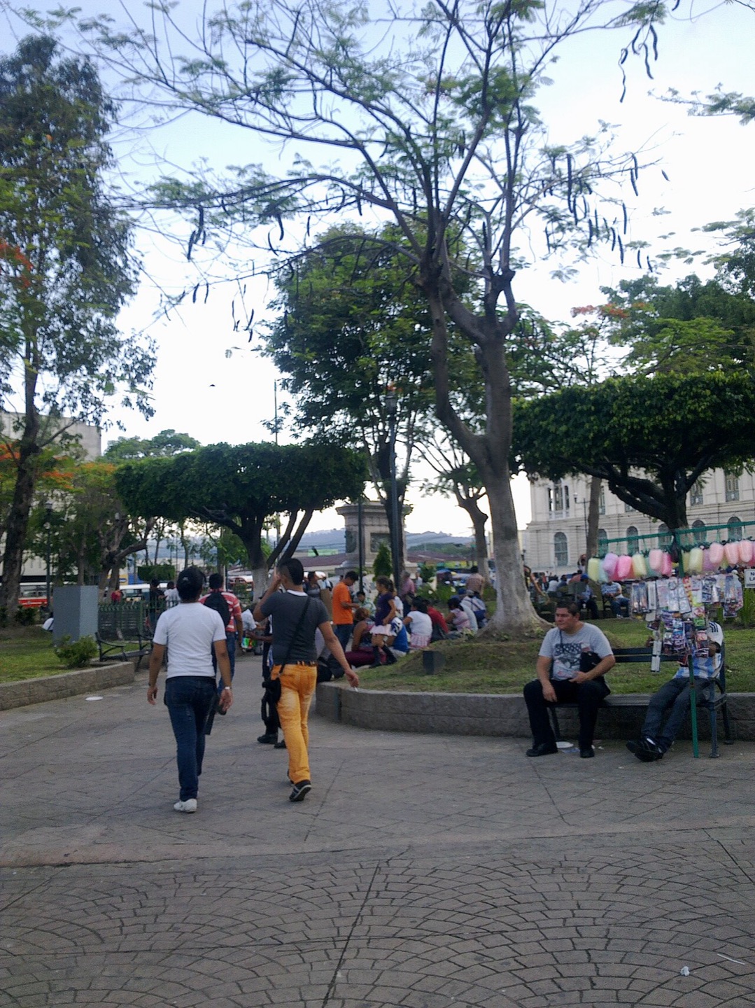 People on a street in San Salvador, El Salvador