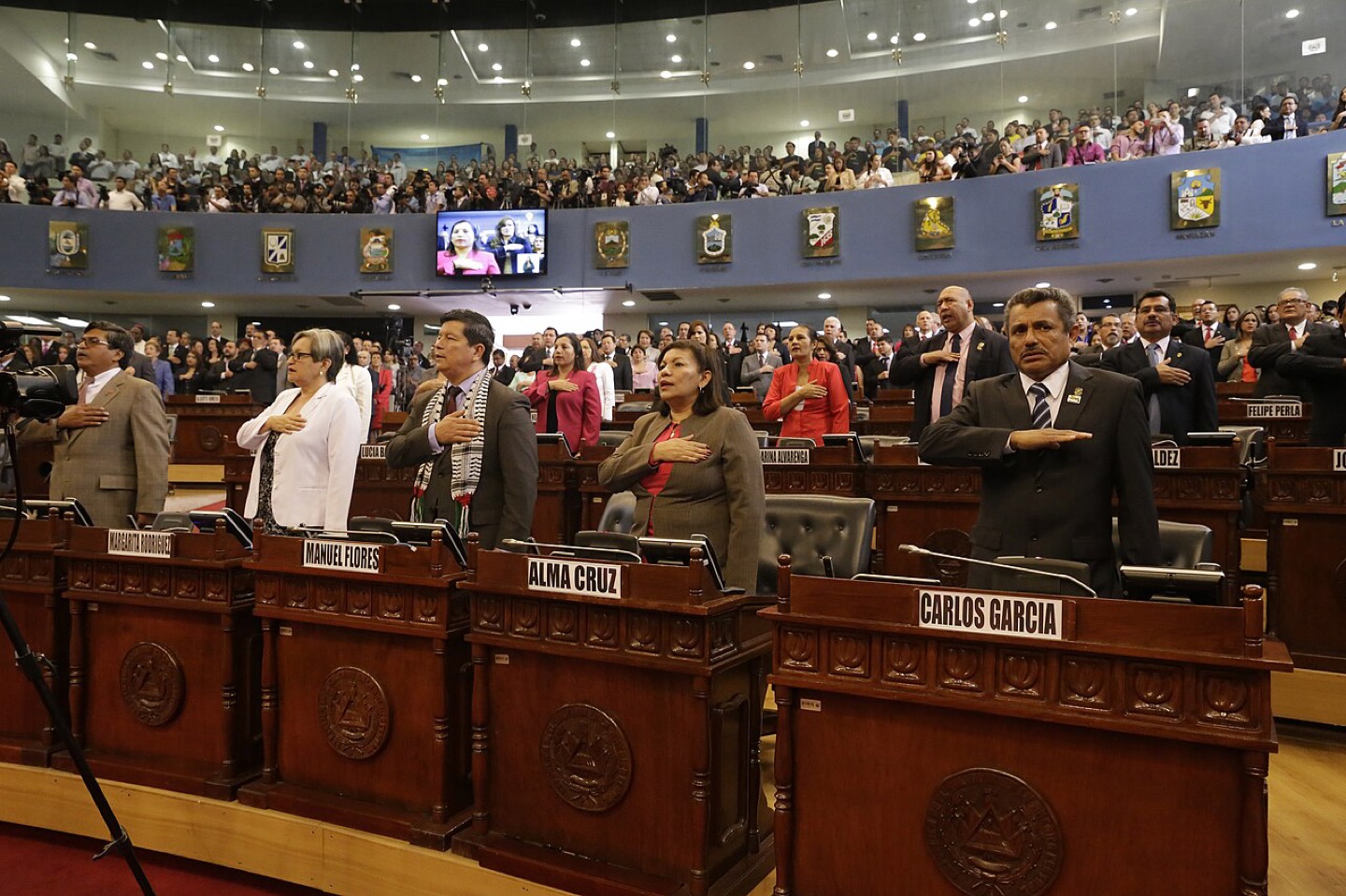 Members of El Salvador’s Legislative Assembly in 2016
