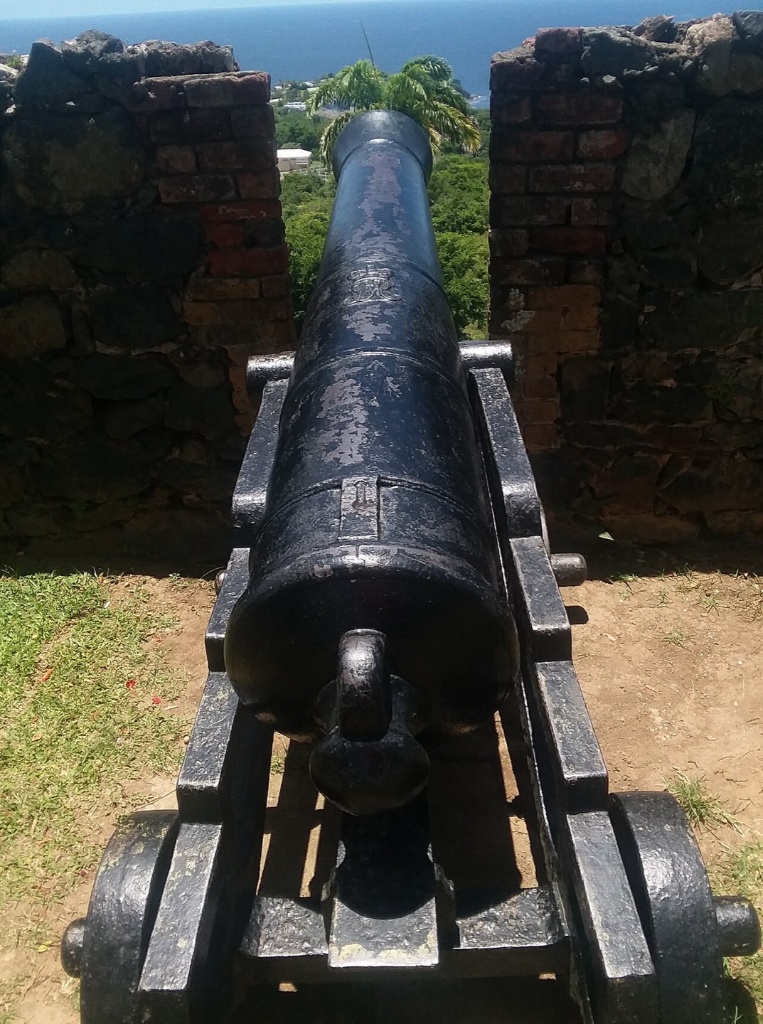 A cannon at Fort King George on Tobago