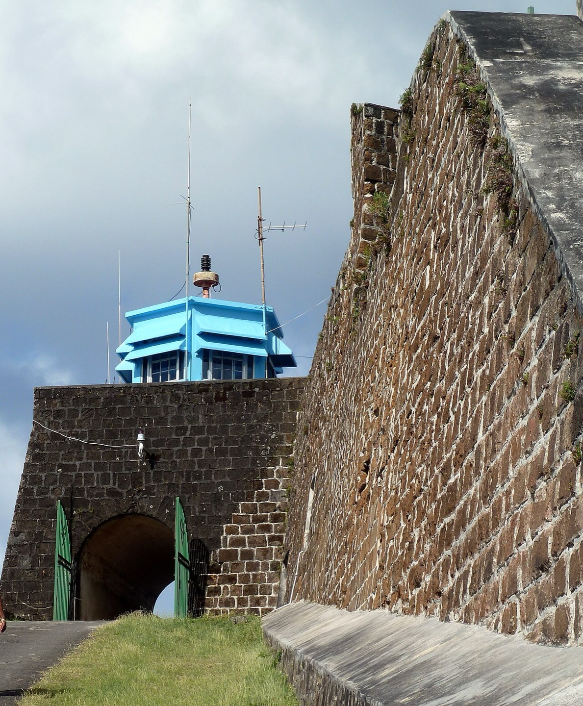 The entrance to Fort Charlotte above Kingstown, Saint Vincent