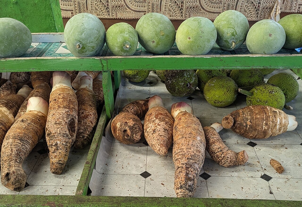 Produce sold at a market in Kolonia, Federated States of Micronesia
