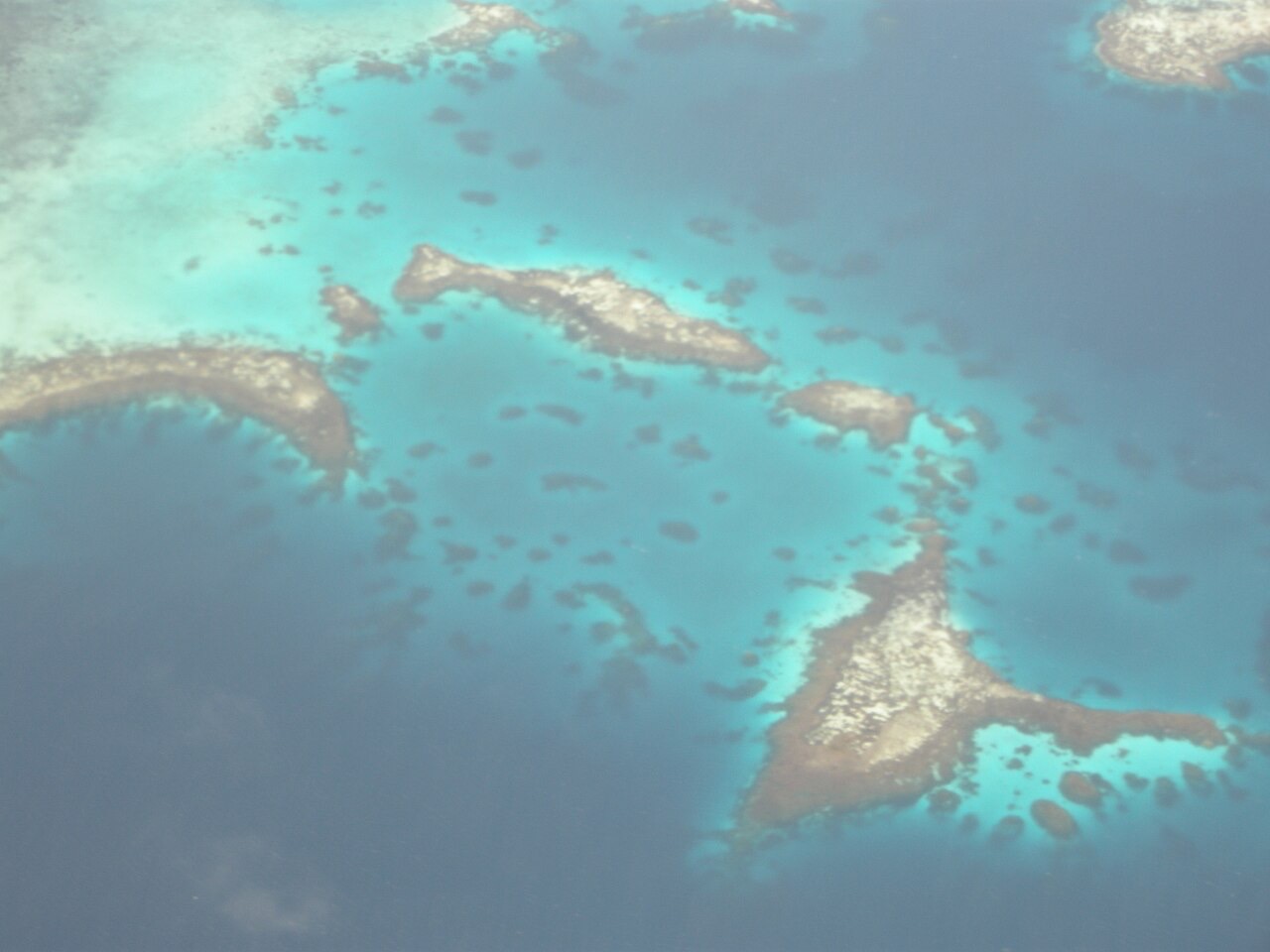 Chuuk Lagoon and its reefs from above, Federated States of Micronesia