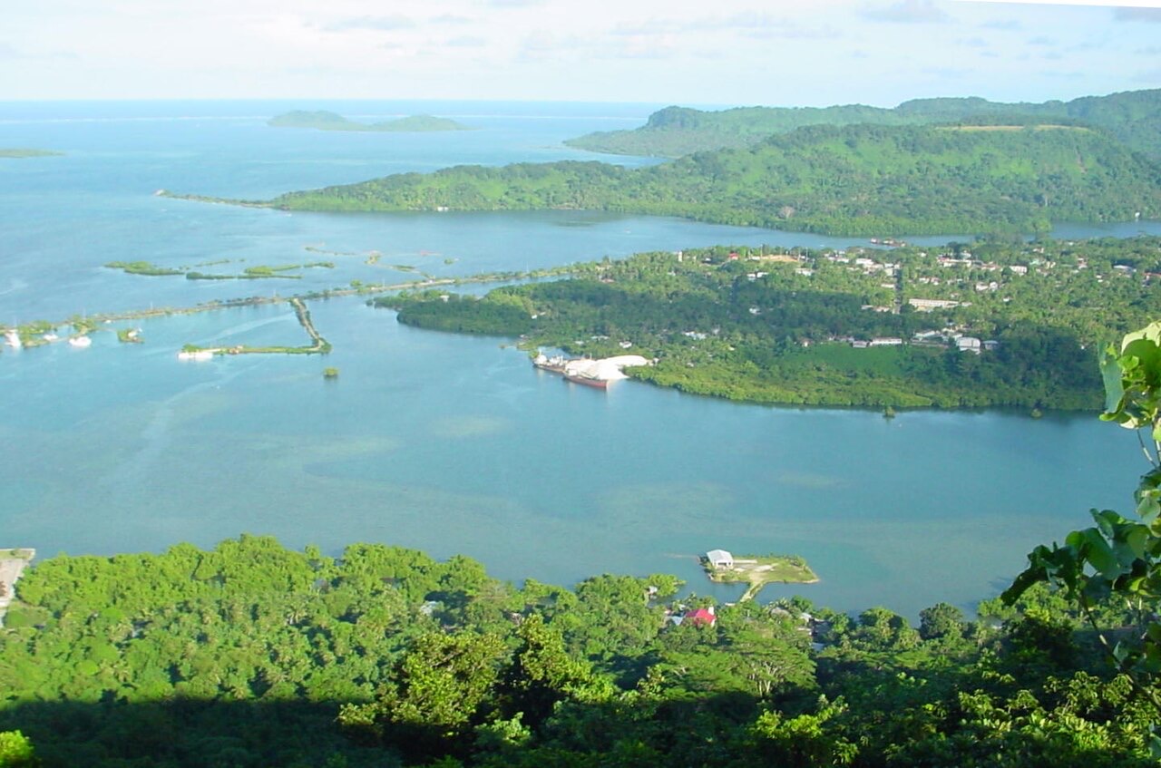 Kolonia viewed from Sokehs Ridge, Federated States of Micronesia