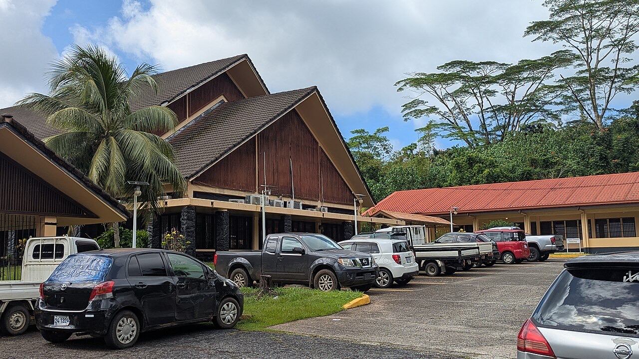 The Congress building in Palikir, Federated States of Micronesia