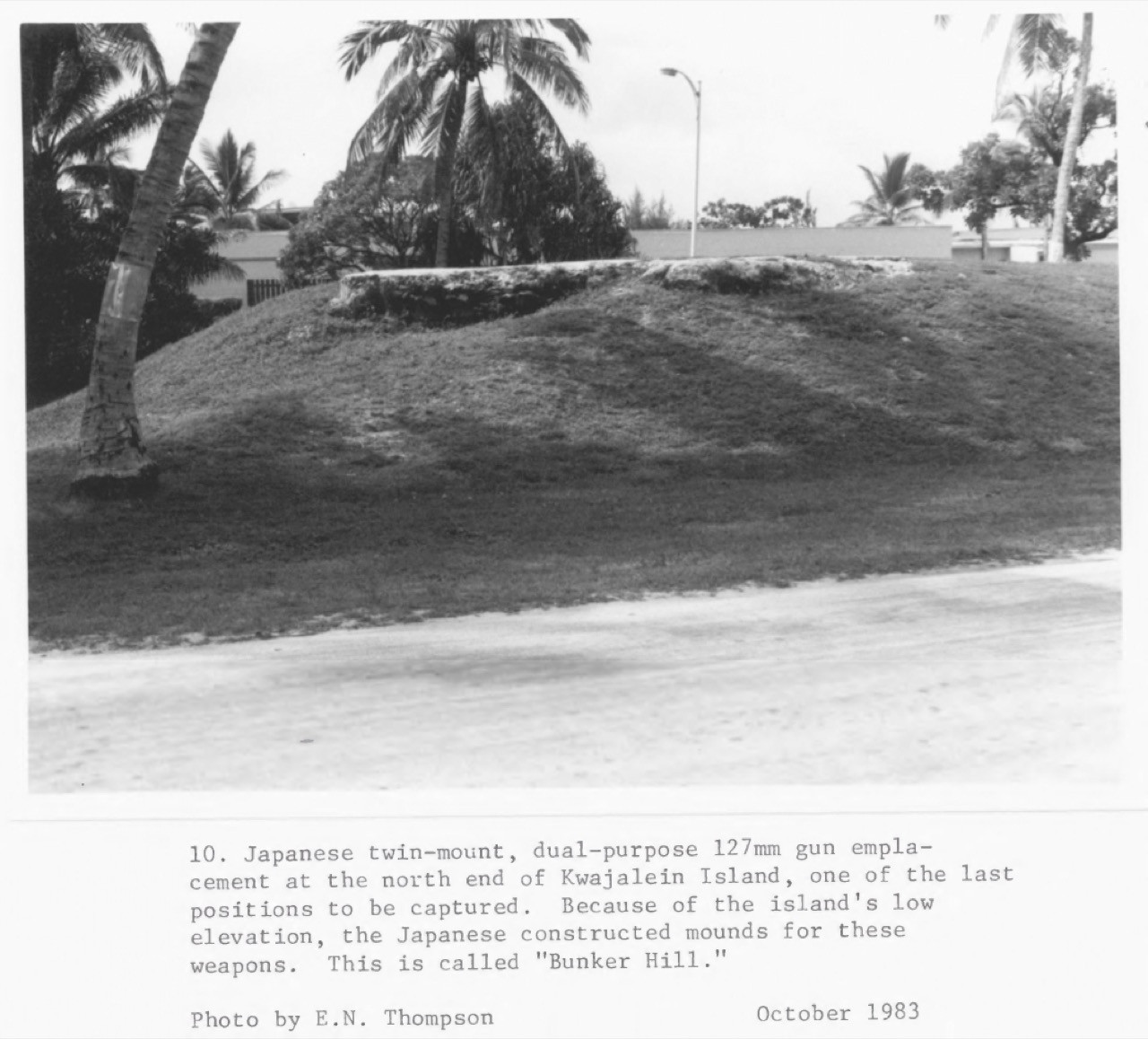 A Japanese gun emplacement on Kwajalein, Marshall Islands