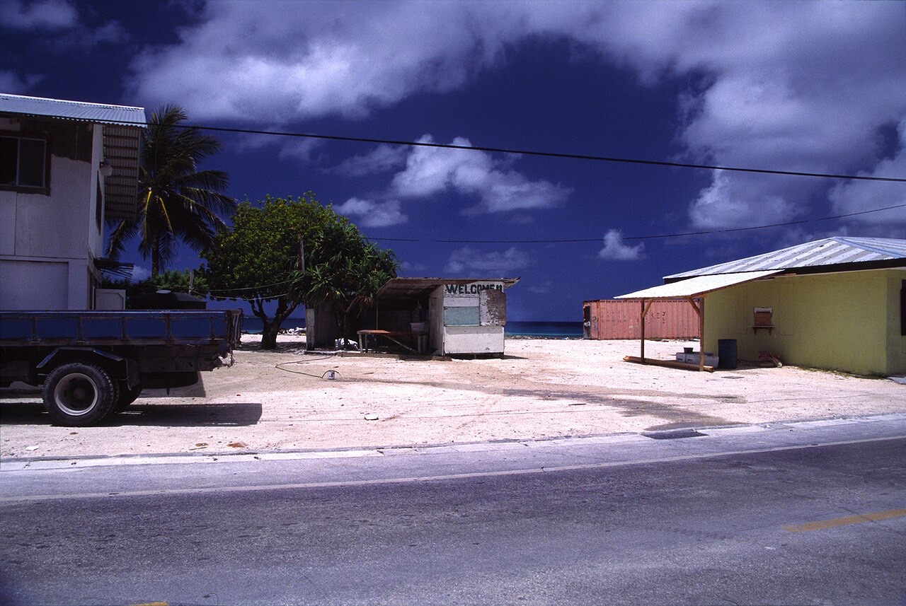 A street in Majuro, Marshall Islands