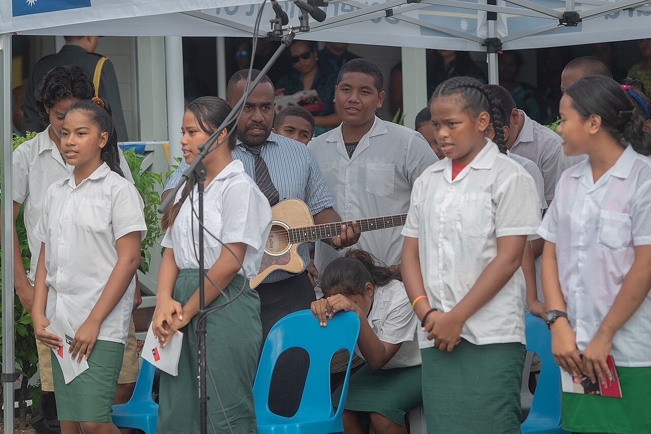 People taking part in an event in Nauru