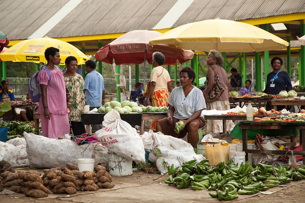 Produce at Gerehu market in Port Moresby, Papua New Guinea