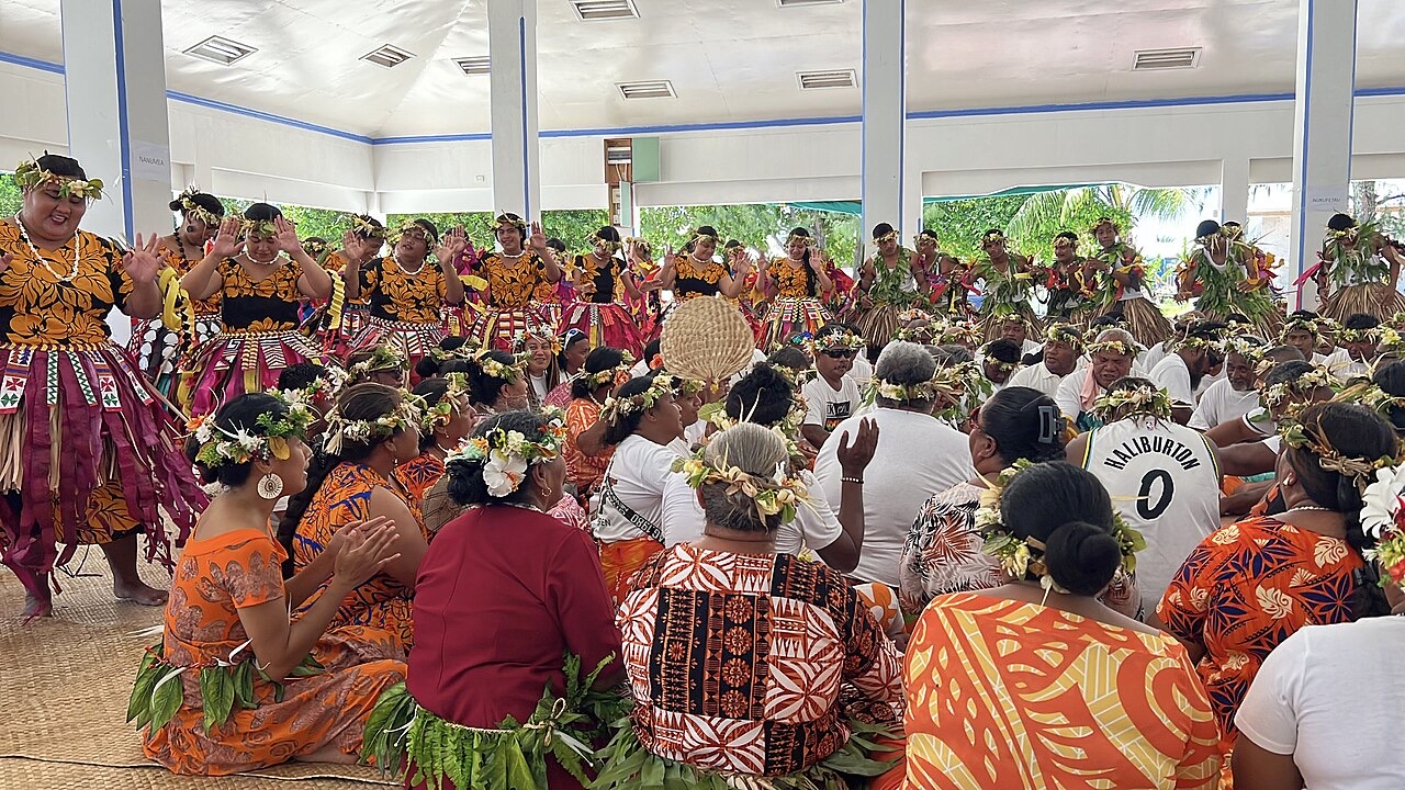 A fatele performance during independence celebrations, Tuvalu