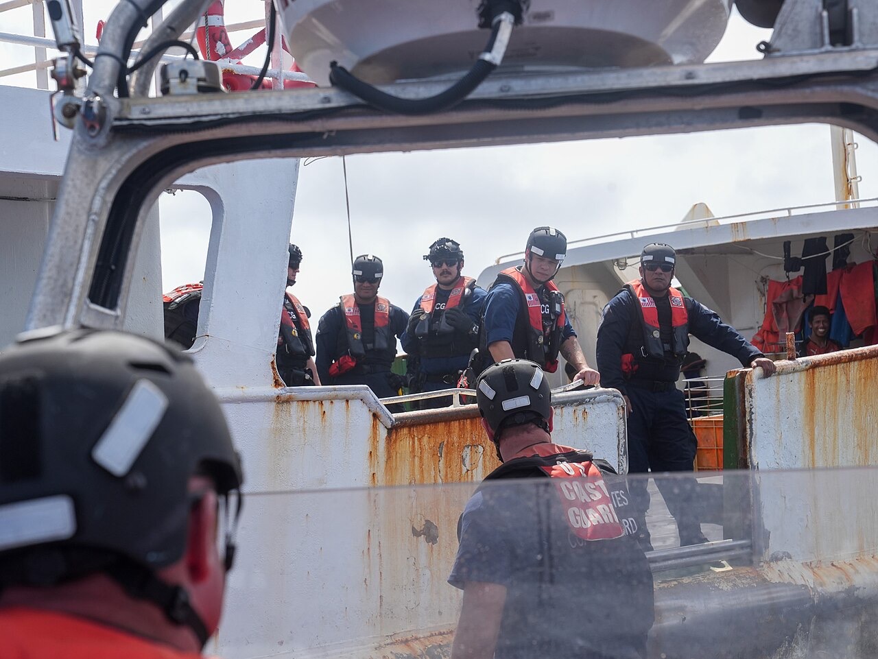 A Tuvalu fisheries patrol at sea