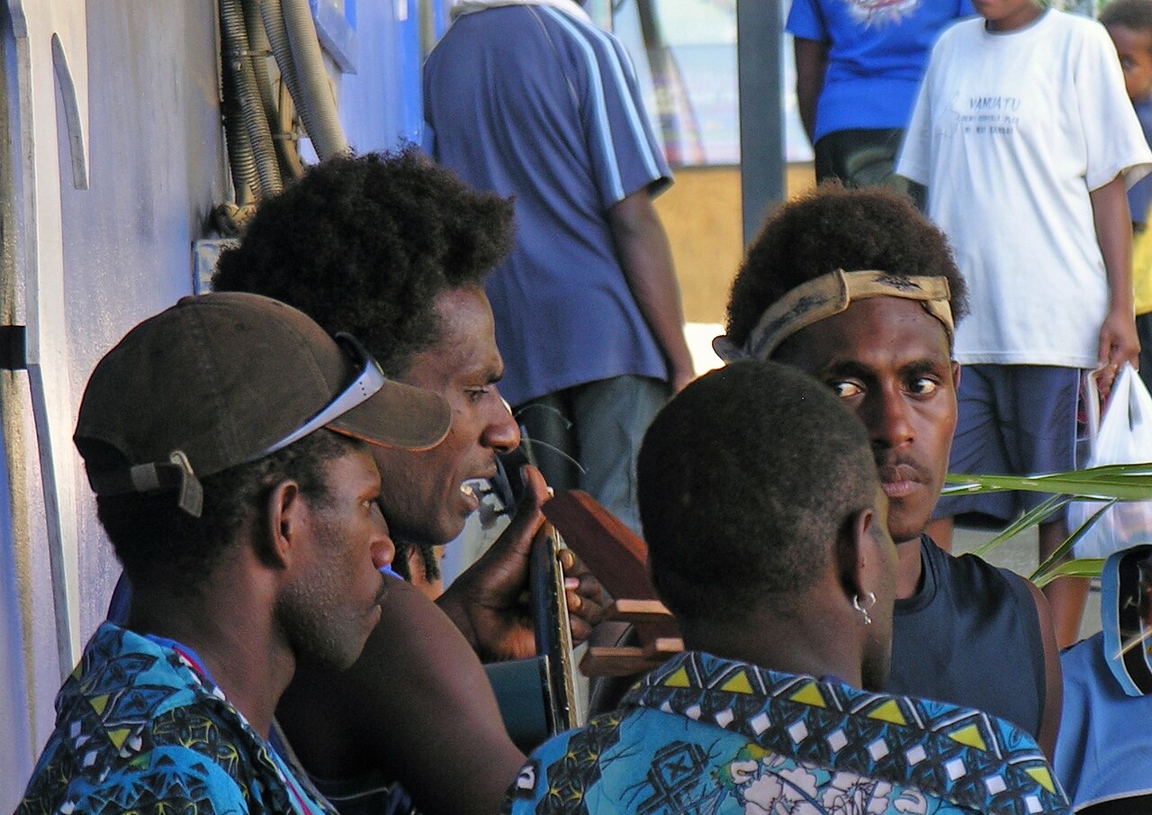 A street band in Port Vila, Vanuatu