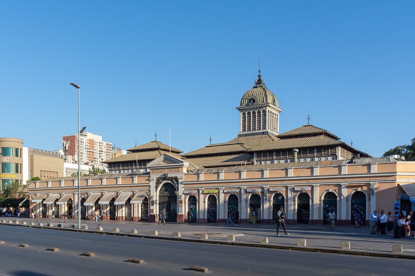 People at the Central Market in Santiago, Chile