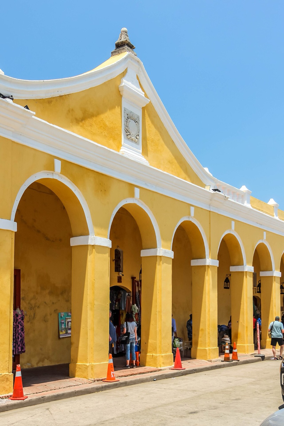 The historic Las Bóvedas in Cartagena, Colombia