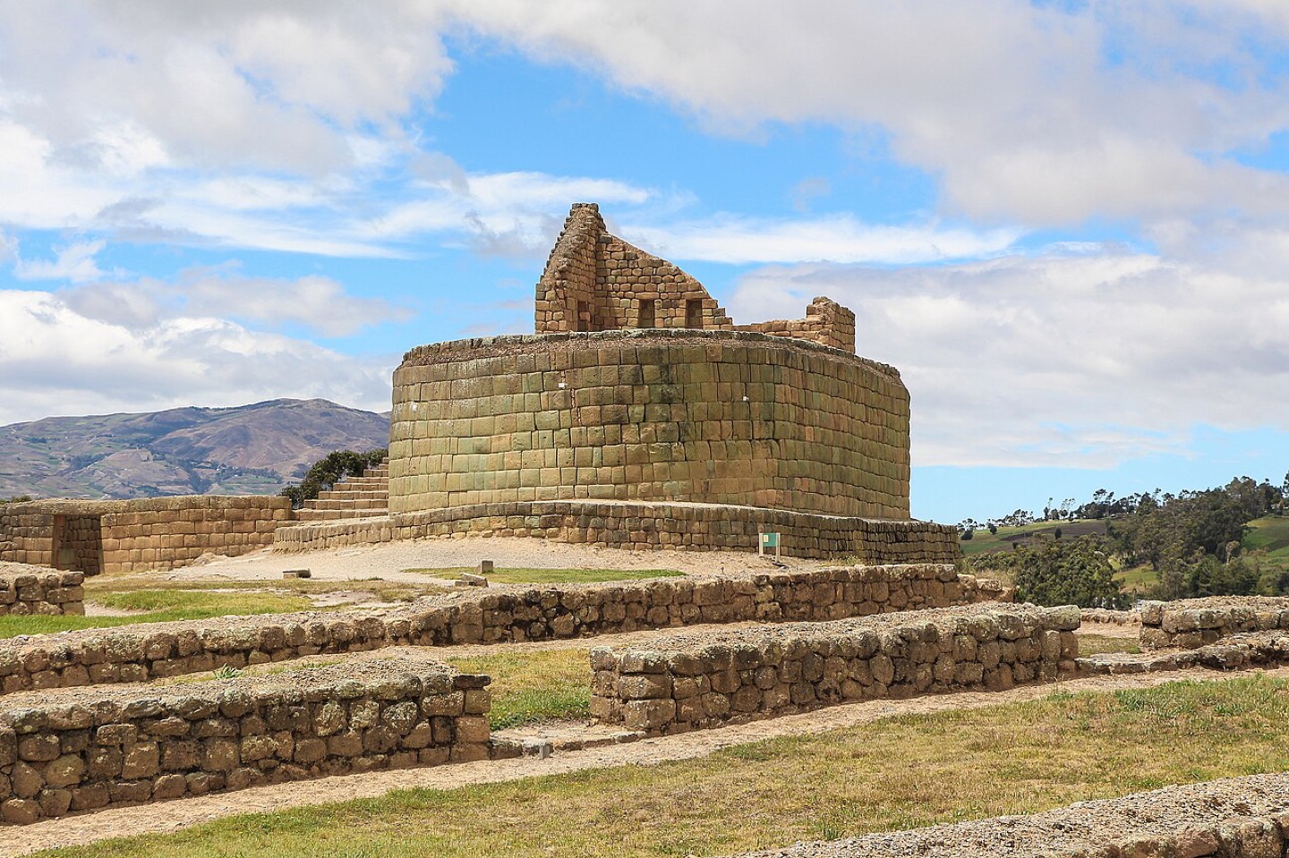 The Temple of the Sun at Ingapirca in Ecuador