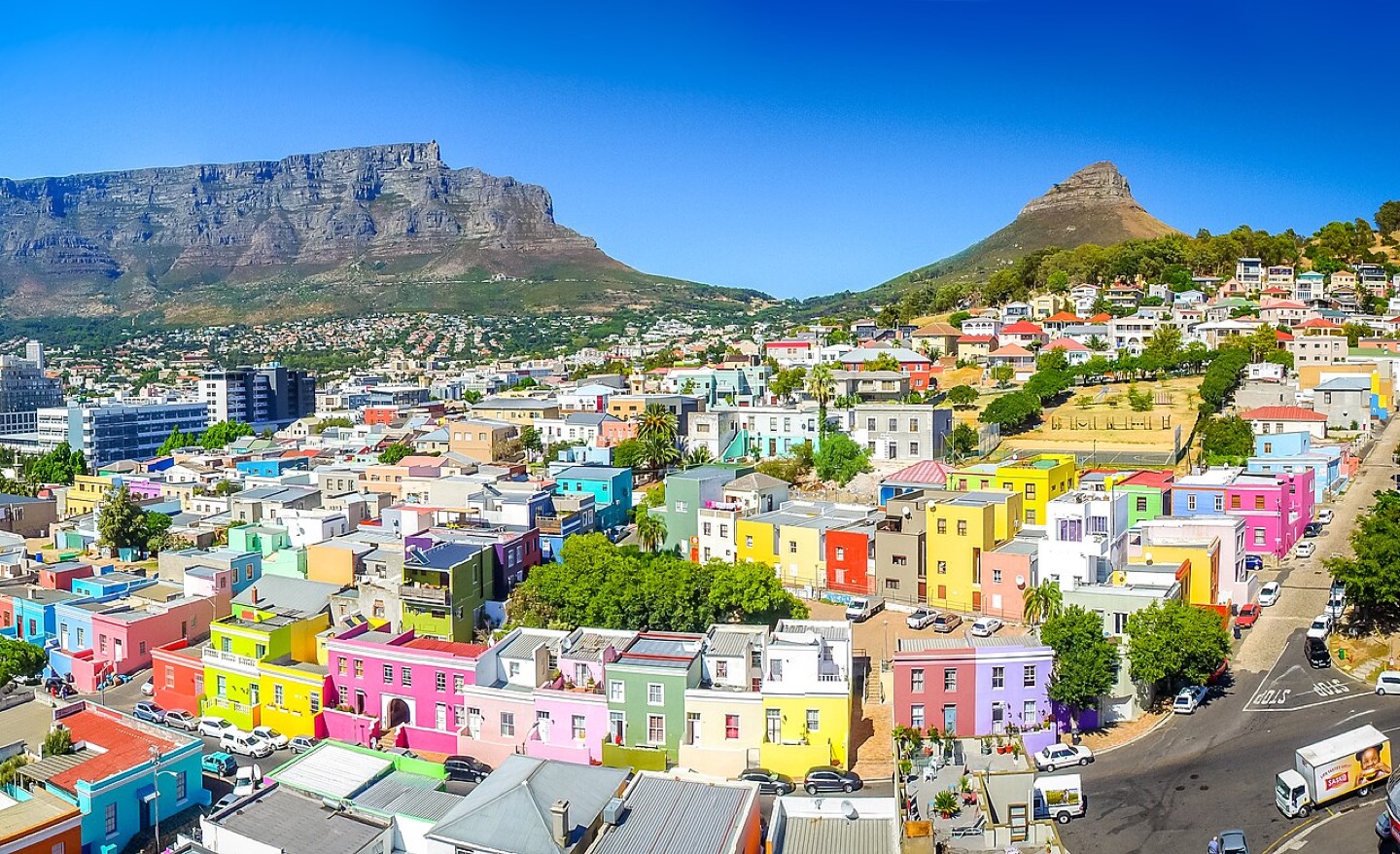 Colourful houses in Bo-Kaap, Cape Town, South Africa
