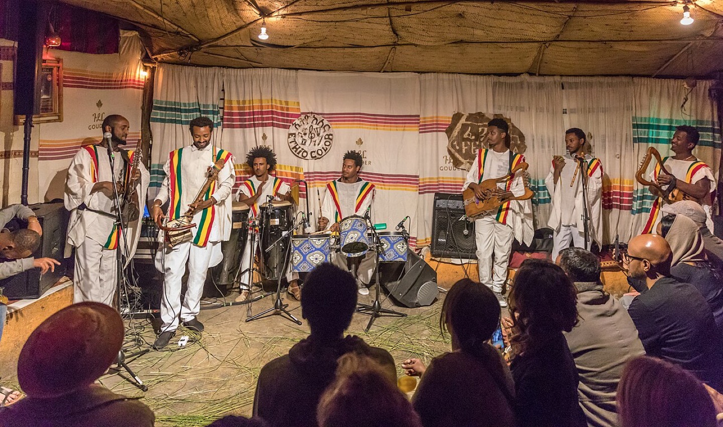 Musicians at Fendika in Addis Ababa, Ethiopia