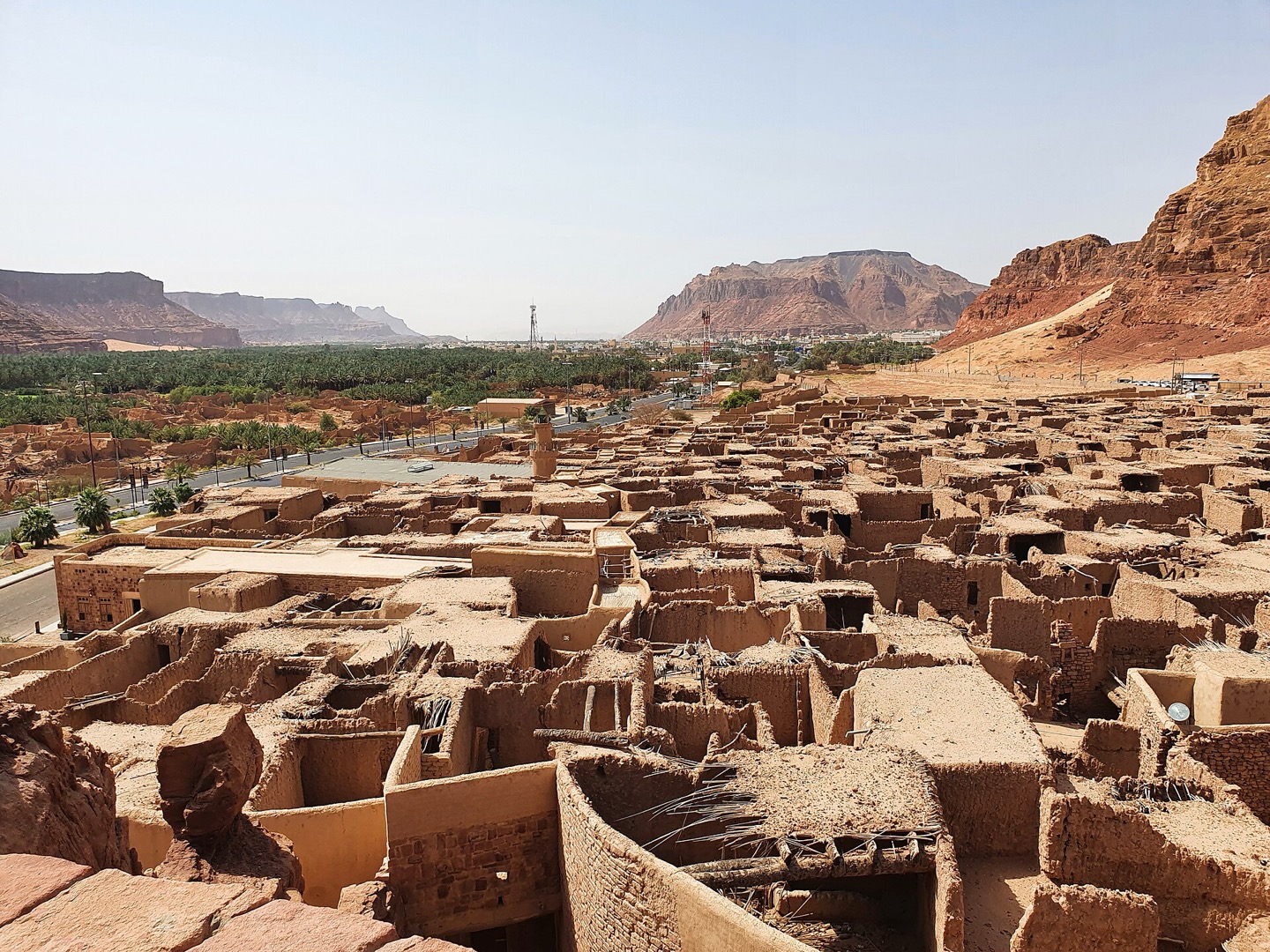 The mud-brick buildings of Al-Ula Old Town in Saudi Arabia