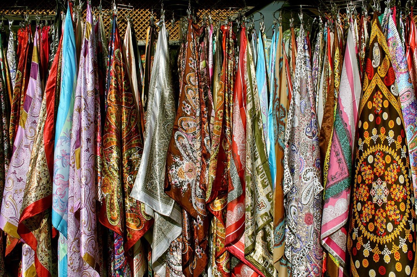 Traditional Azerbaijani silk scarves