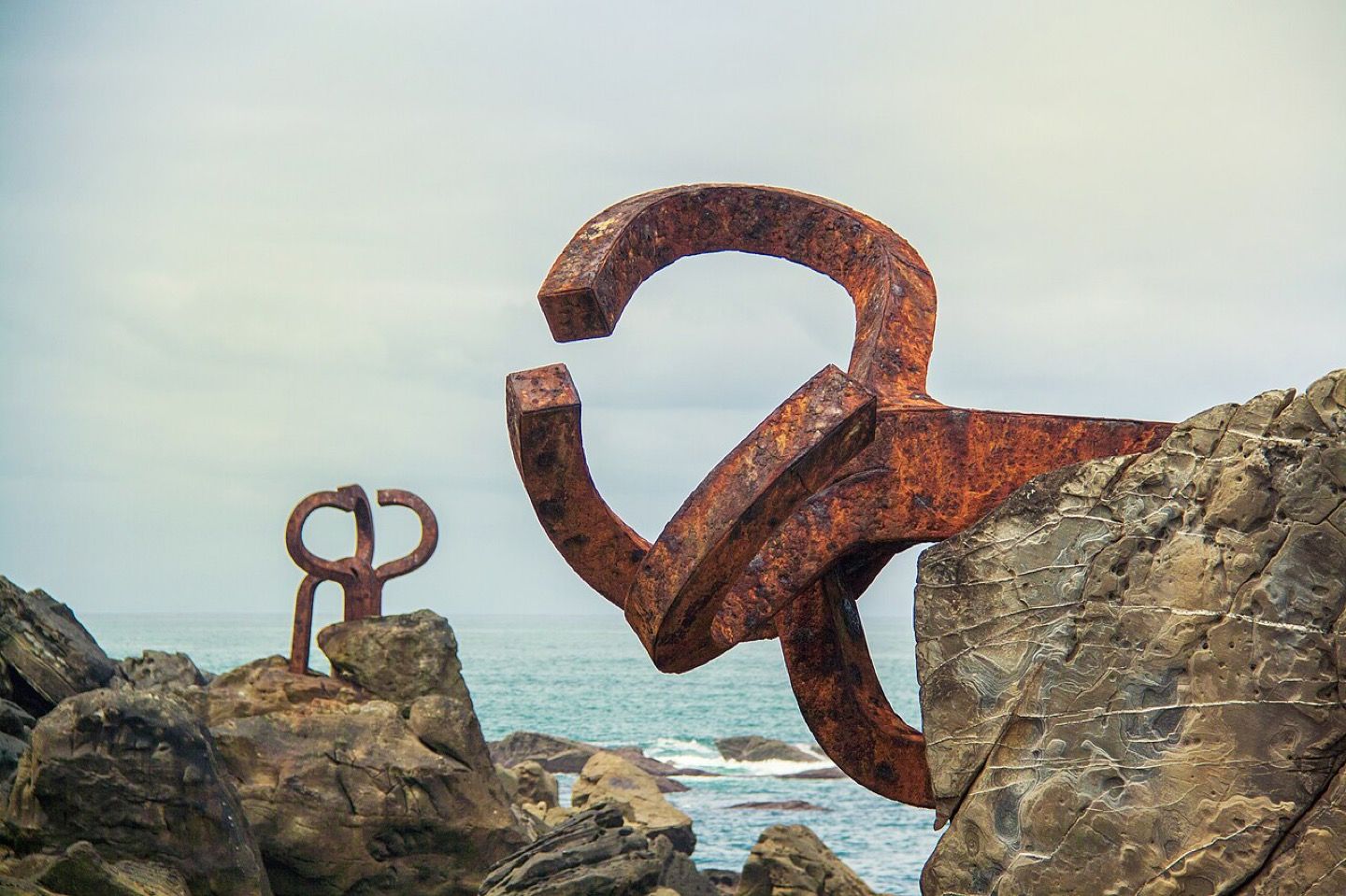 The Comb of the Wind sculpture in San Sebastián