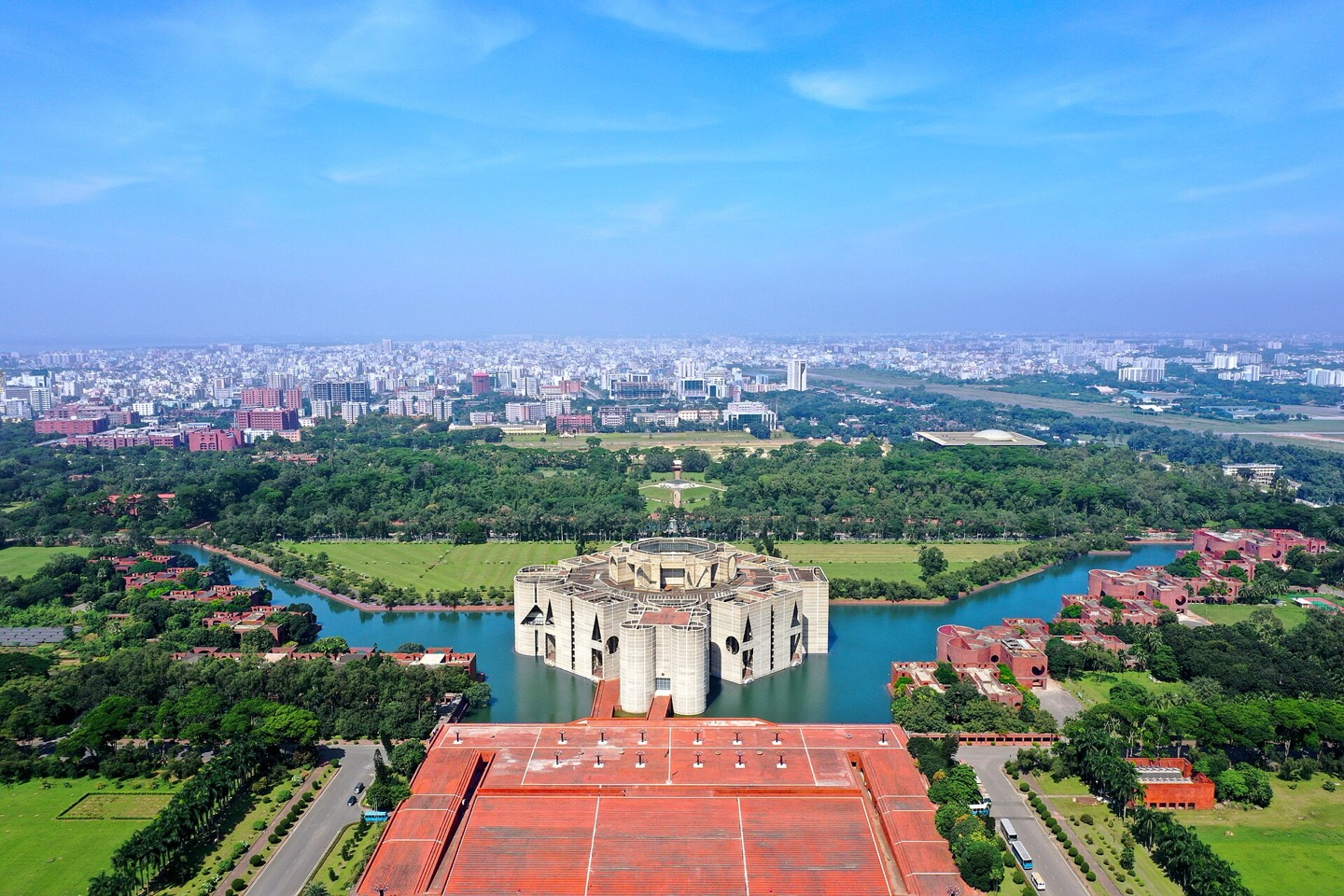 The National Parliament House in Dhaka, Bangladesh