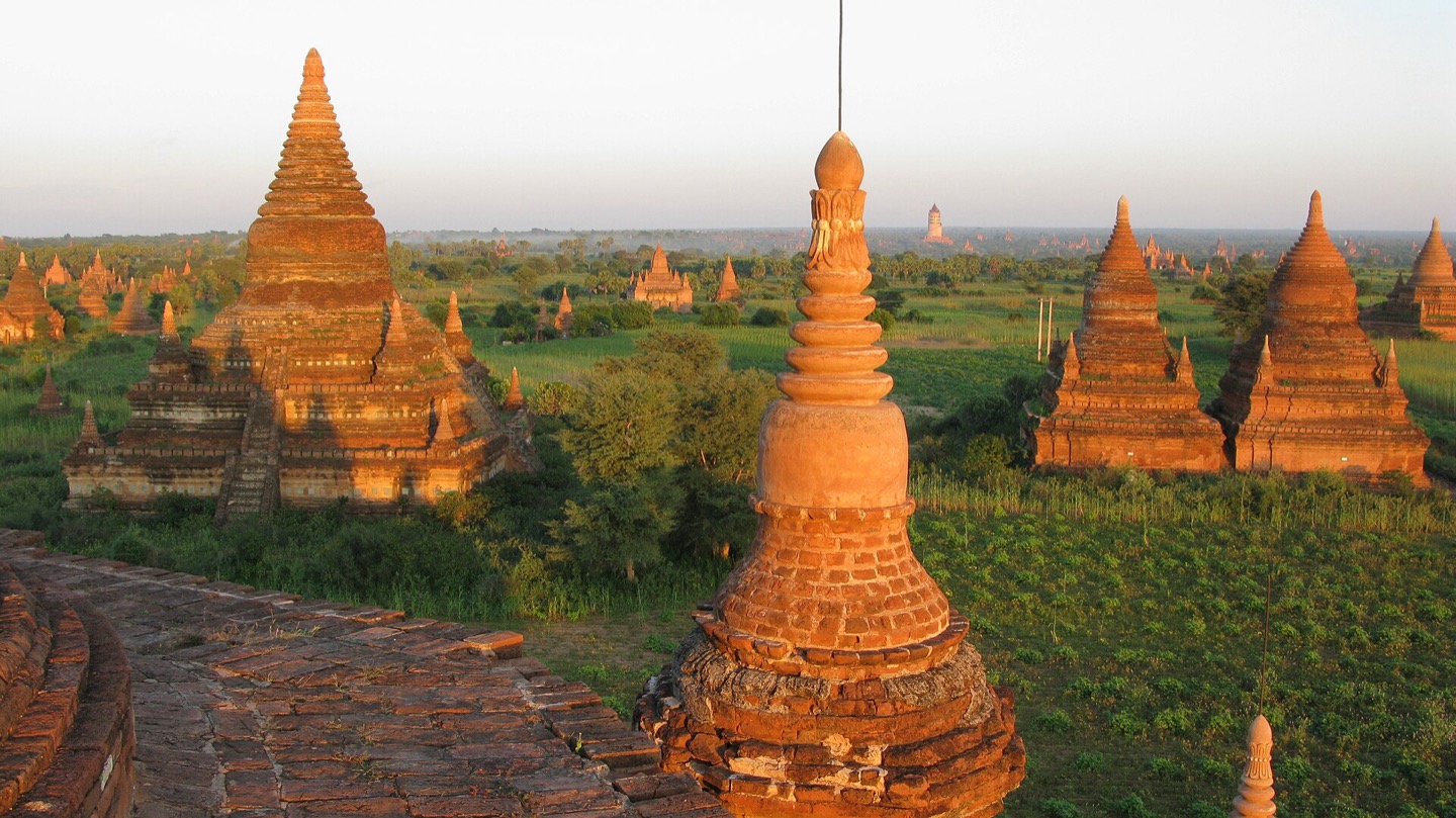 The ancient temples of Bagan at sunset, Myanmar
