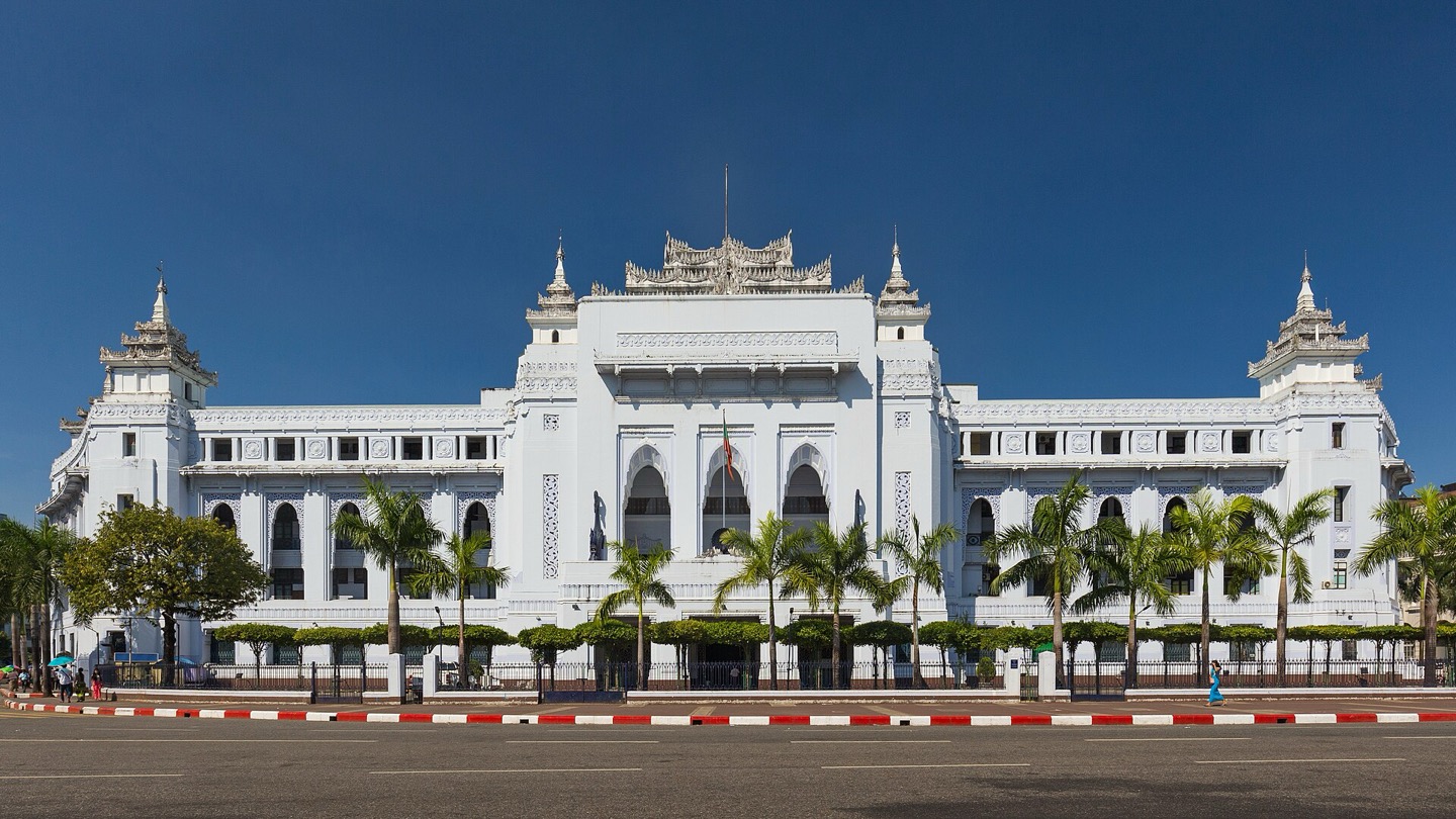 The city hall in Yangon, Myanmar