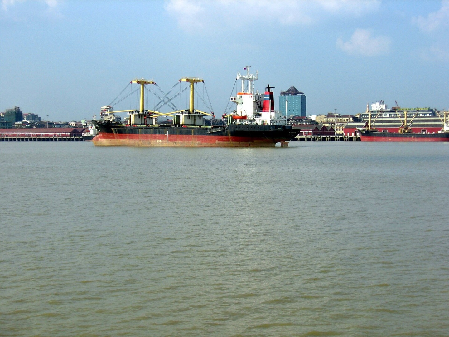 The Yangon River in Myanmar