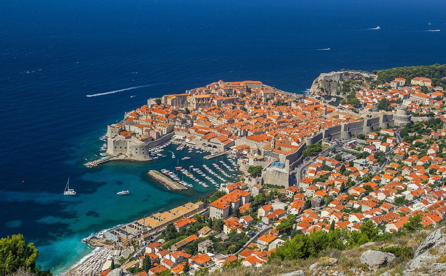 The city walls and old town of Dubrovnik