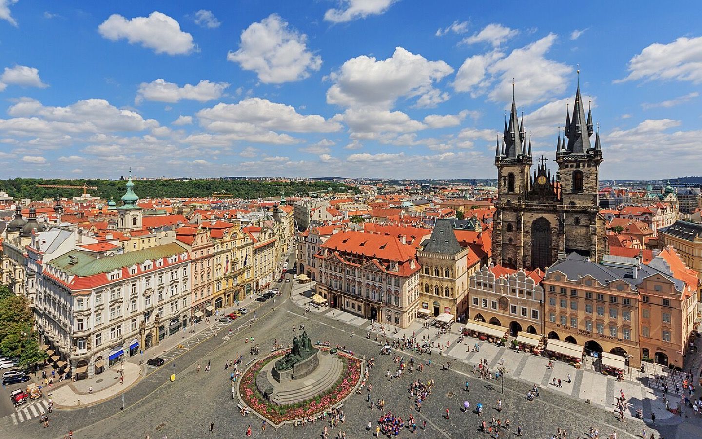 The rooftops of Prague’s old town