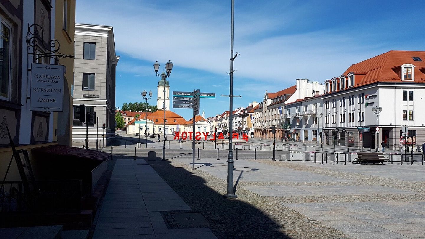Kościuszko Square in Białystok, Poland, the birthplace of Esperanto’s creator