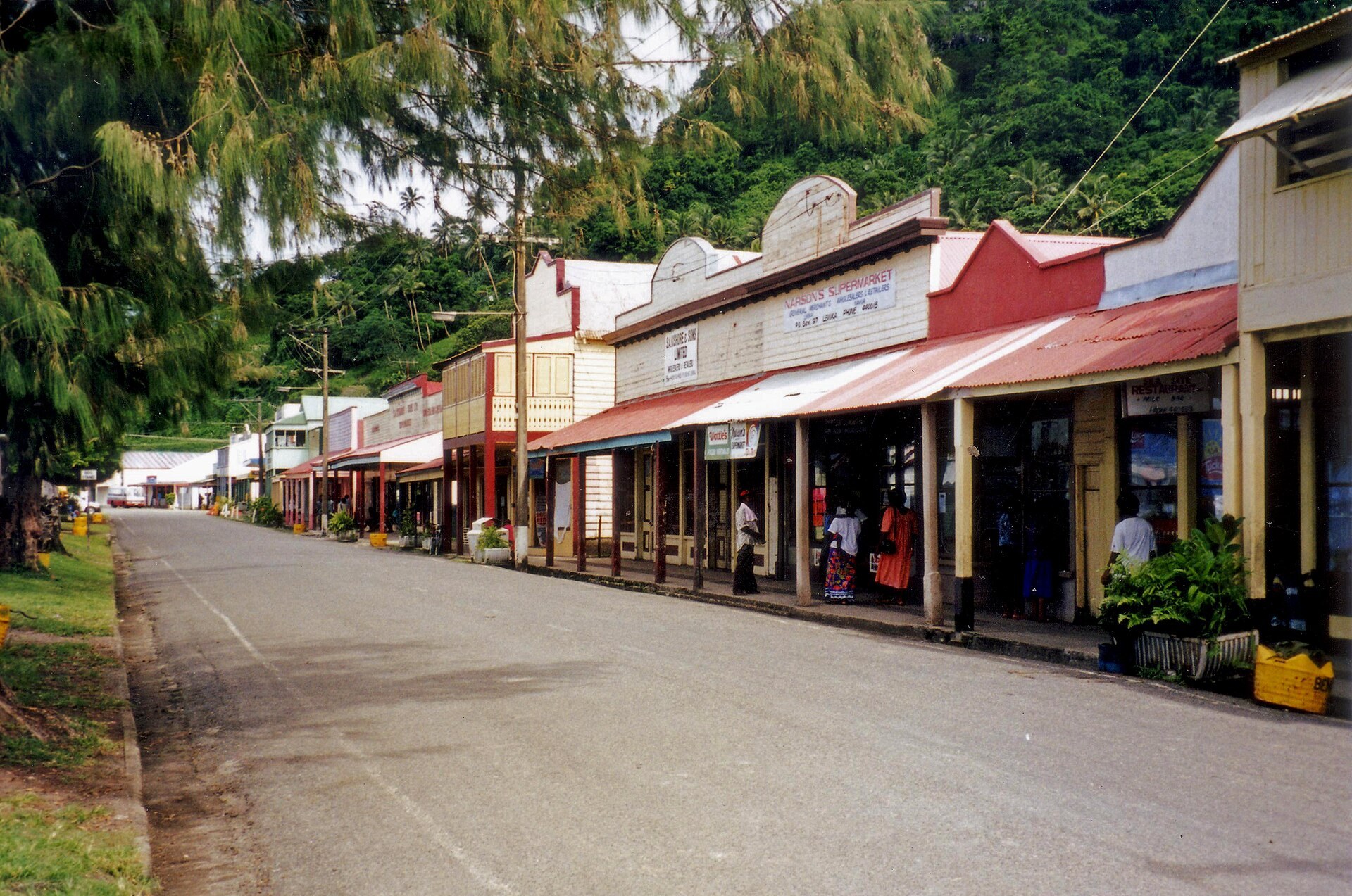 The waterfront buildings of Levuka on Ovalau, Fiji