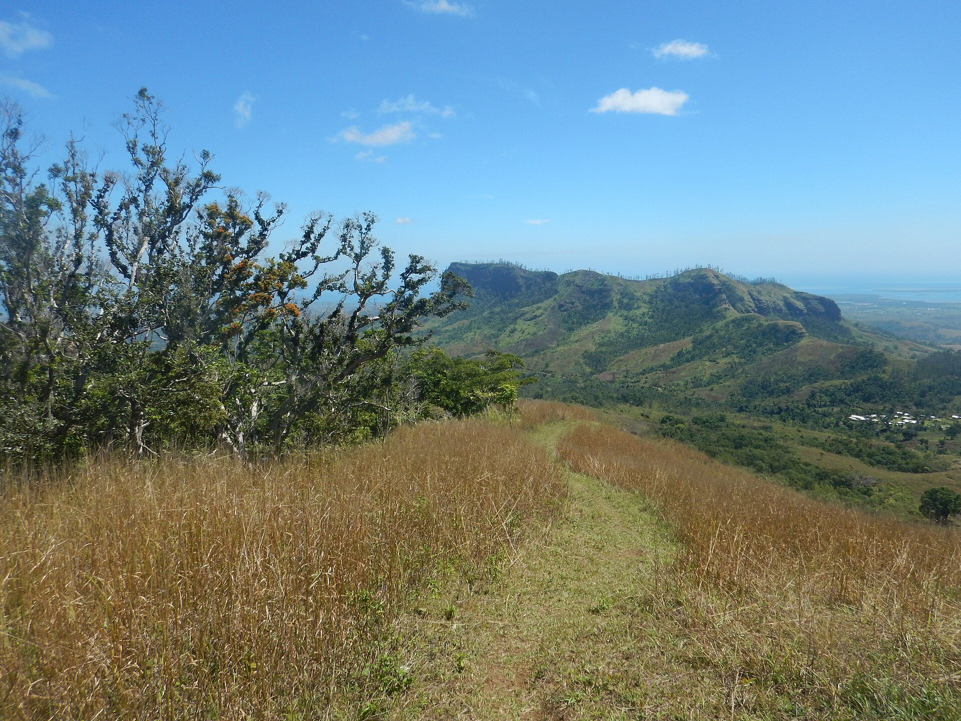 Abaca village below Mount Batilamu on Viti Levu, Fiji