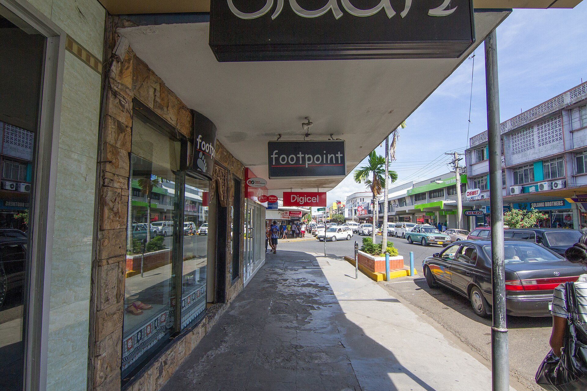 The town centre of Nadi on Viti Levu, Fiji