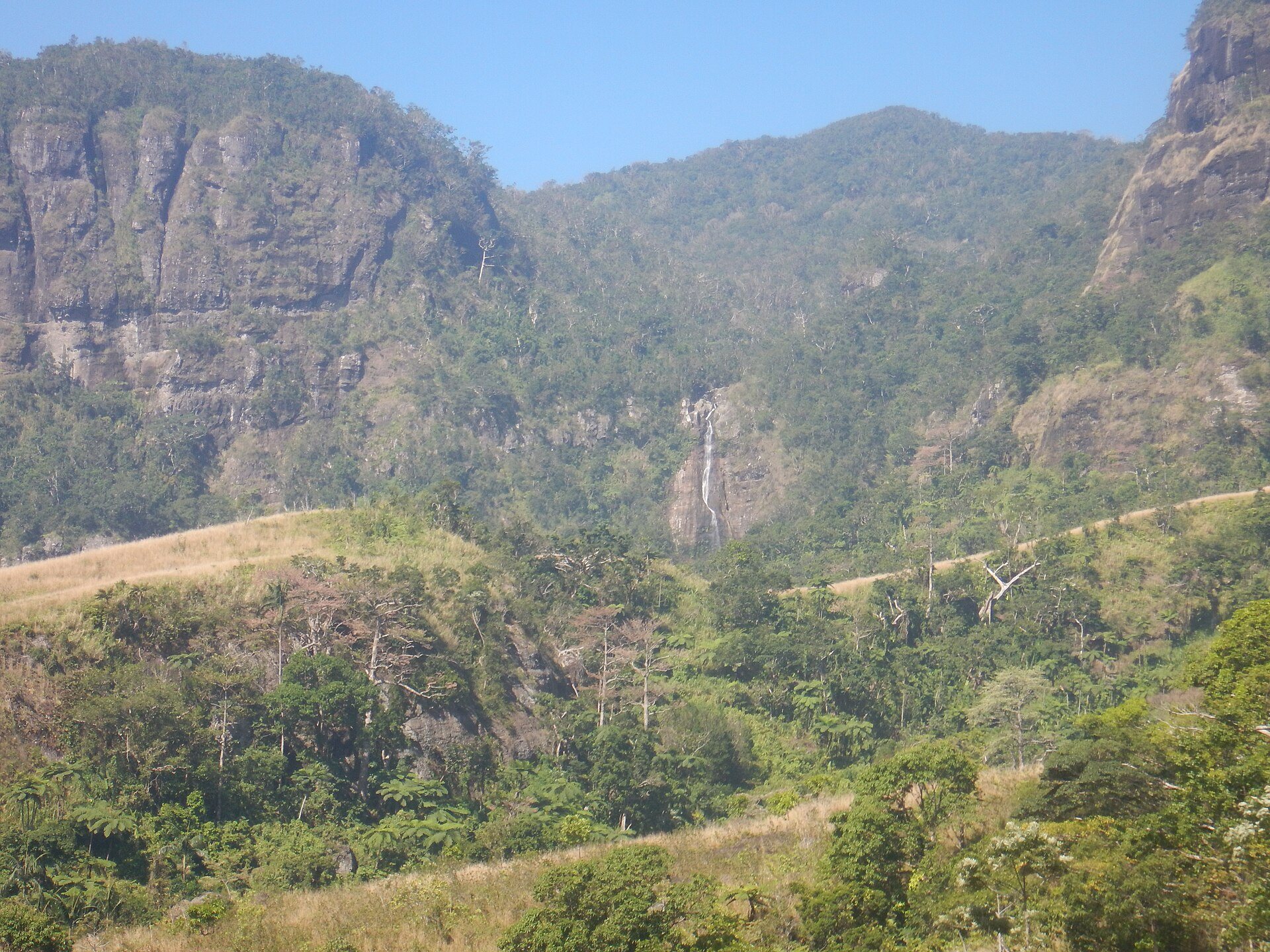 A waterfall in Koroyanitu National Heritage Park on Viti Levu, Fiji