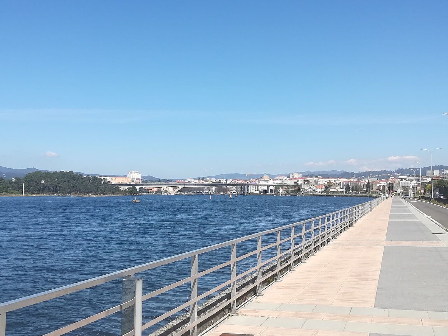 The waterfront promenade in Pontevedra
