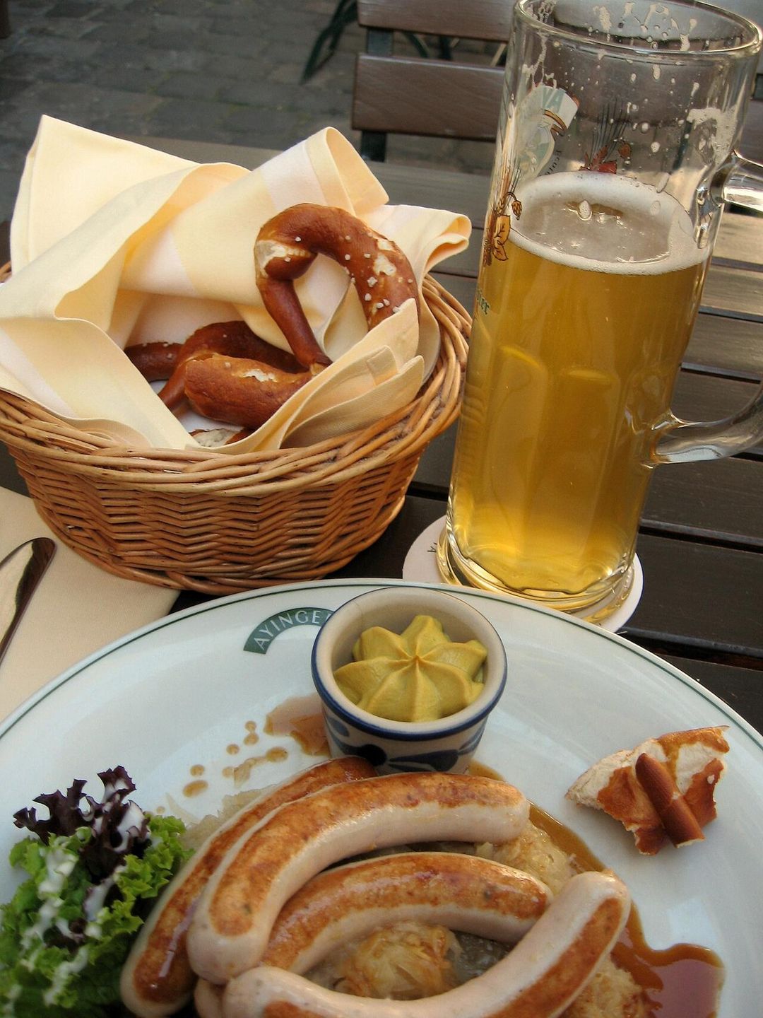 A traditional Bavarian lunch in Germany