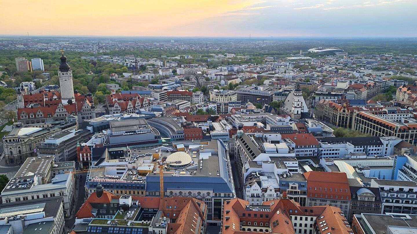 Central Leipzig seen from the City-Hochhaus
