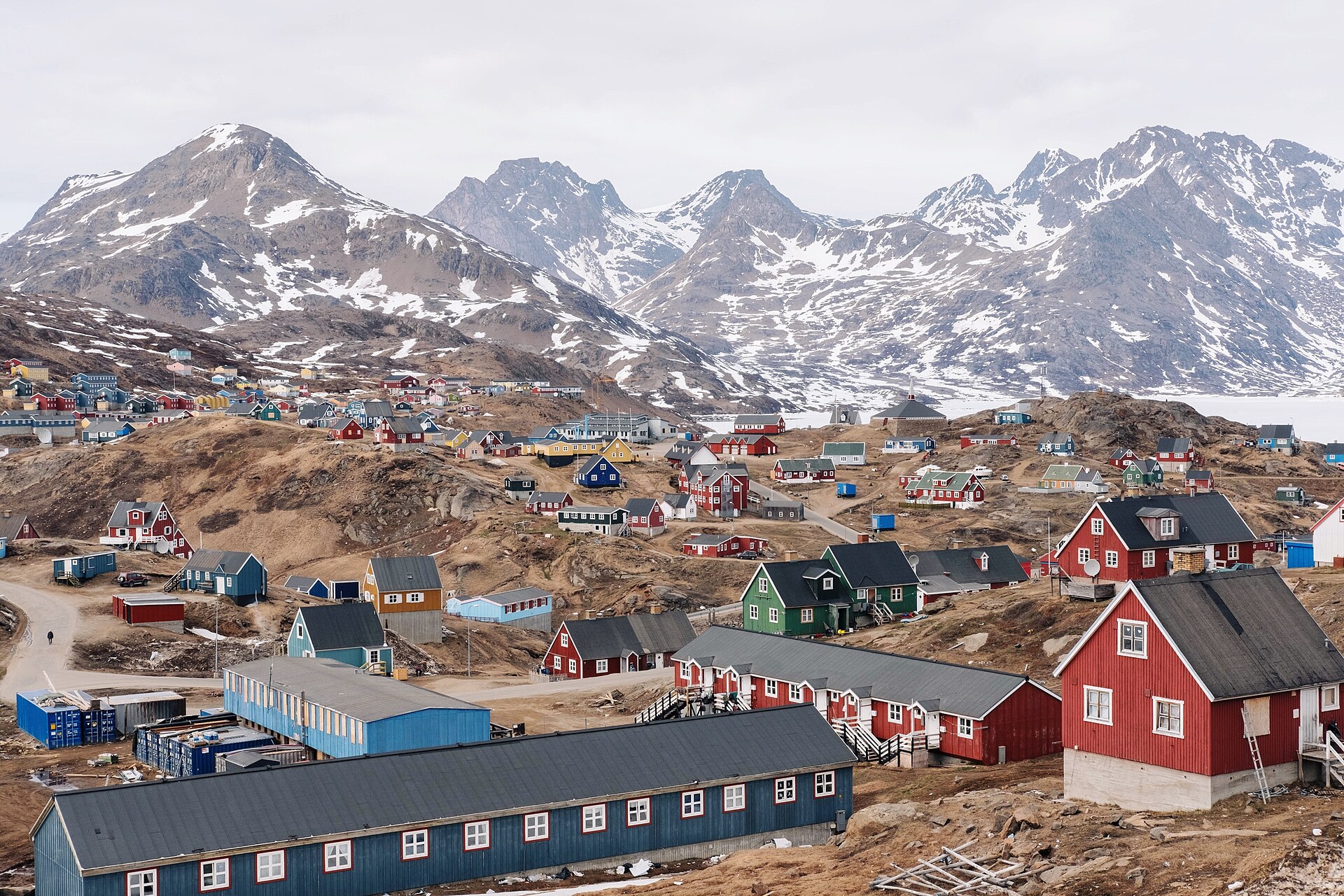 The town of Tasiilaq on the east coast of Greenland