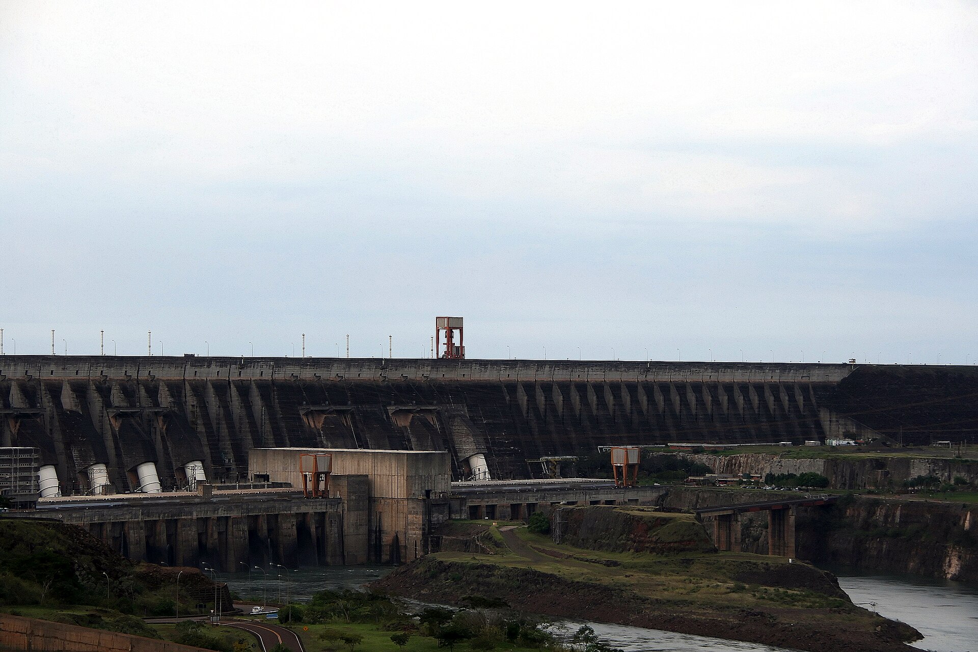 The Itaipu hydroelectric dam on the border of Paraguay and Brazil