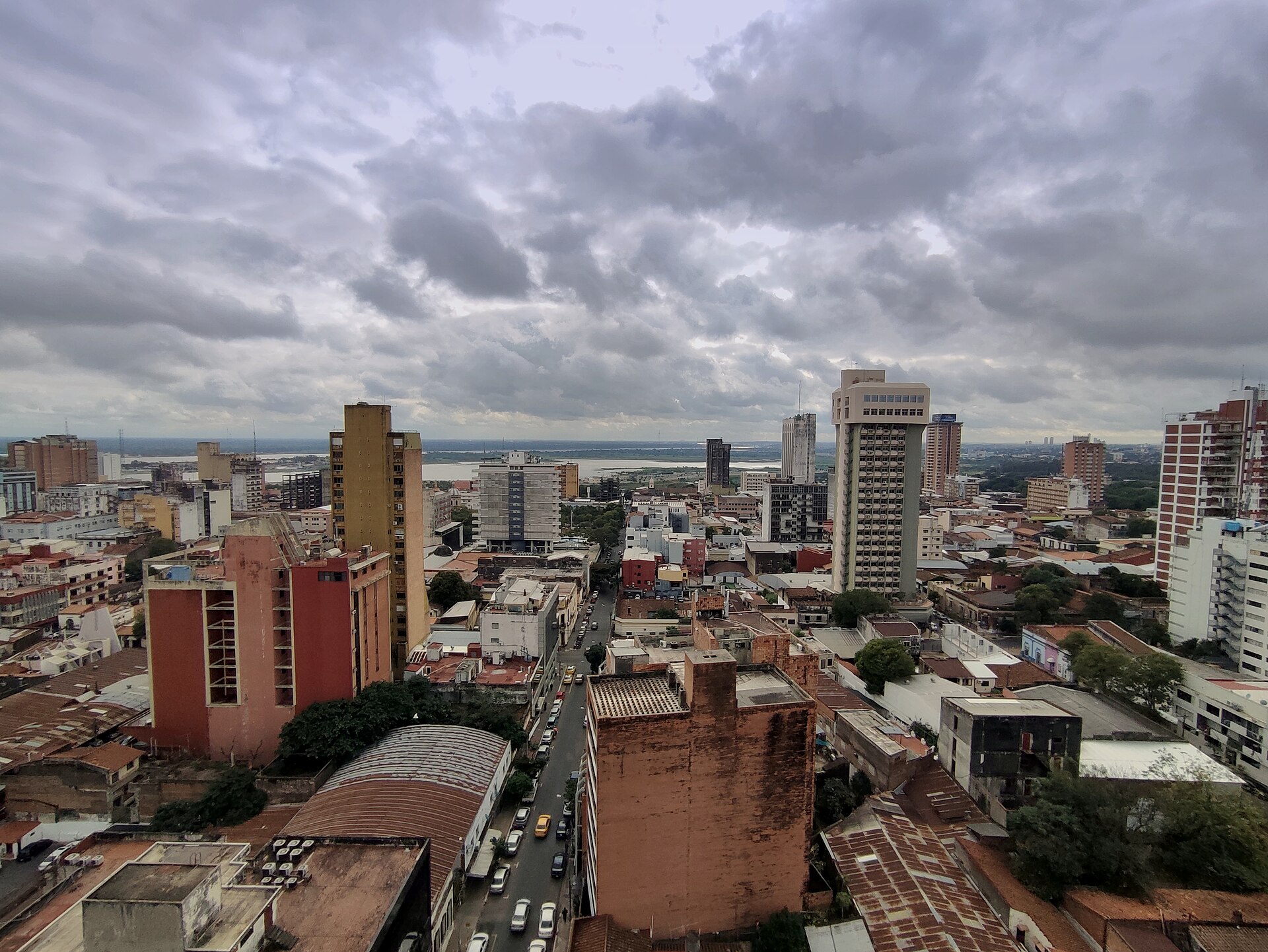 Buildings in downtown Asunción, Paraguay