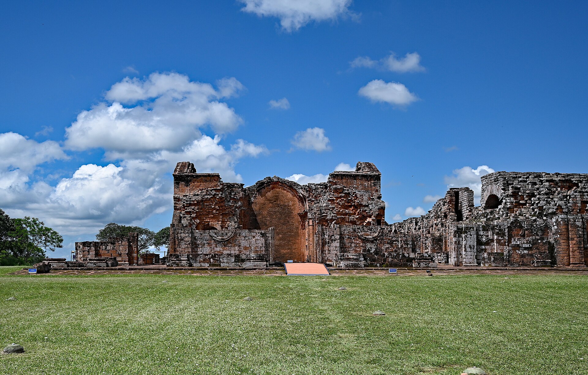 The church ruins of La Santísima Trinidad de Paraná in Paraguay