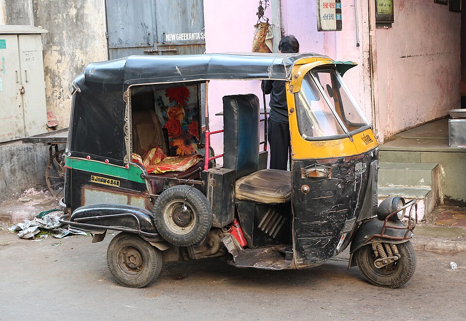 An auto-rickshaw in Ahmedabad
